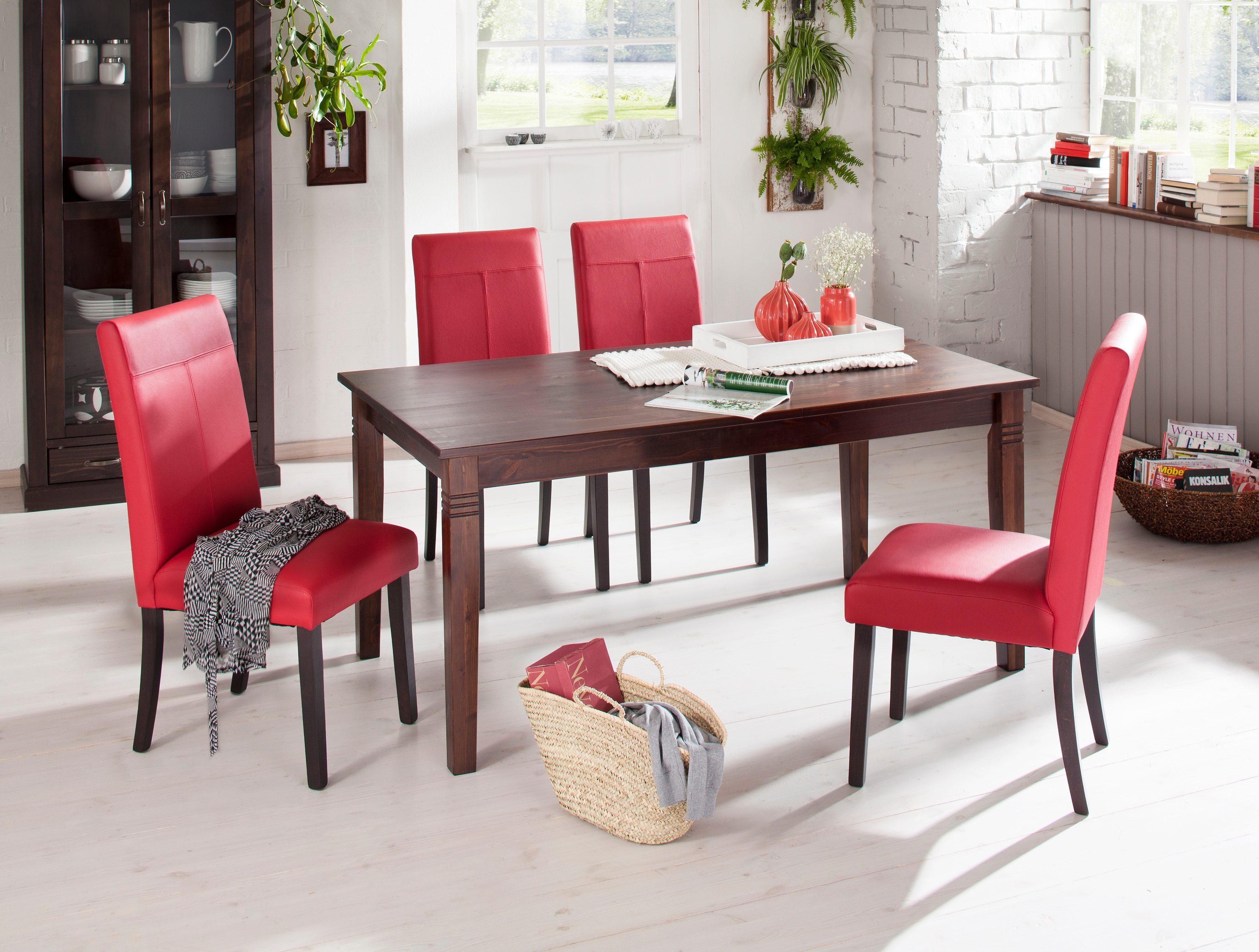 Home affaire Eettafel Danuta keuze met lade, van massief grenen, fsc®-gecertificeerd