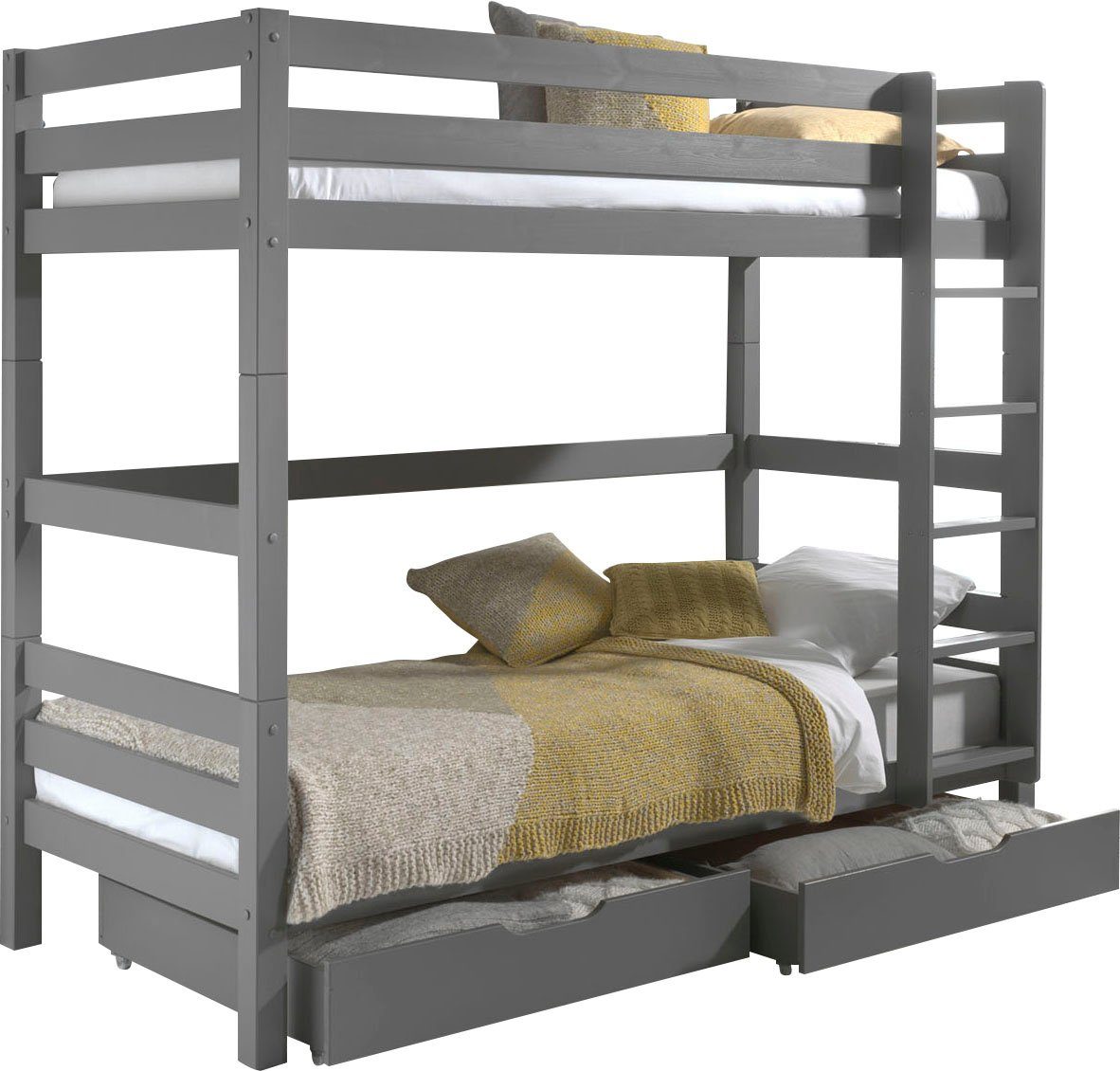 Vipack Stapelbed Pino, incl. lattenbodem, ladder en valbeveiliging