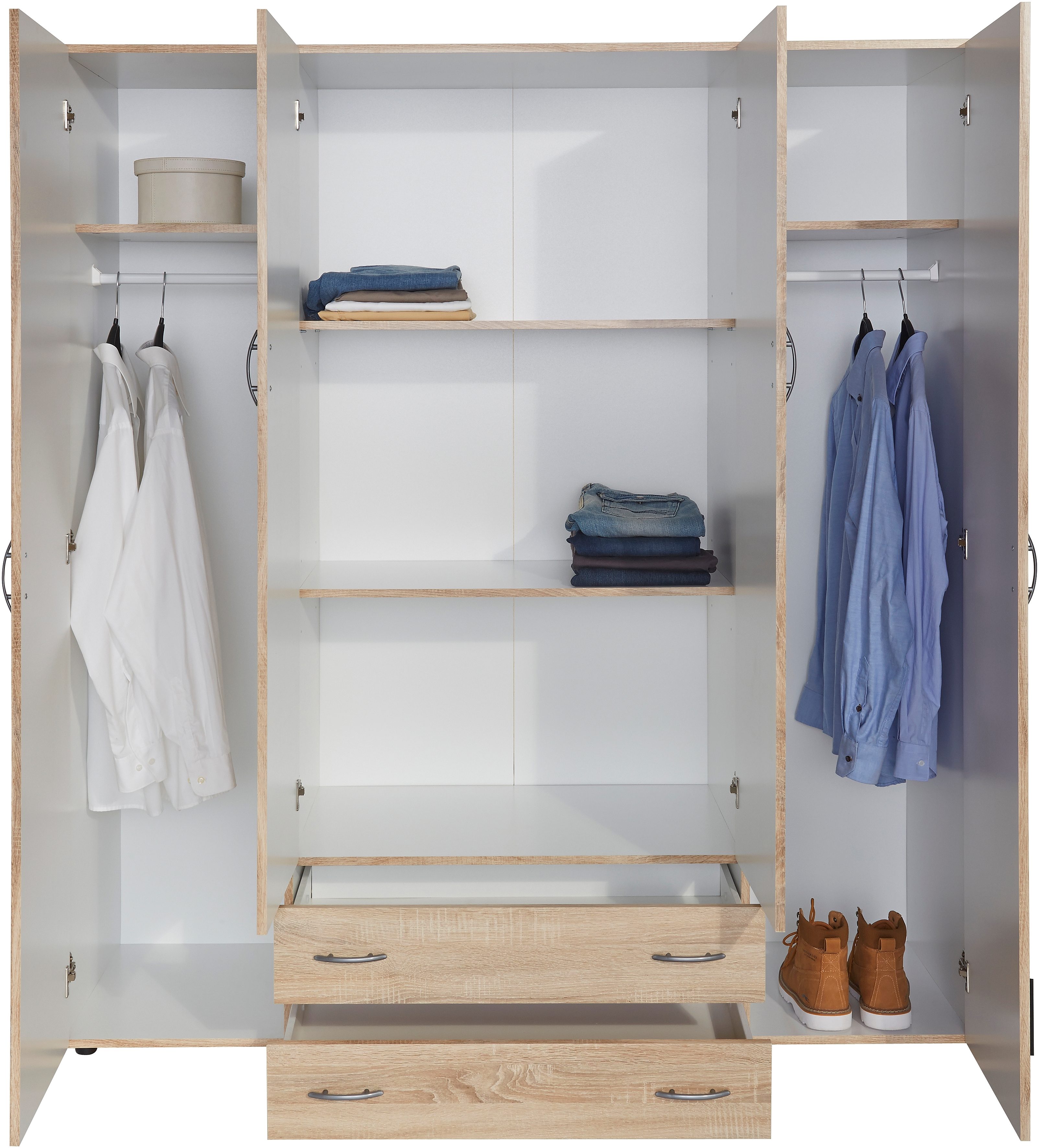 Schlafkontor Draaideurkast Base kledingkast Joe garderobekast waskast bega kast slaapkamer bestseller in 3 breedtes en 2 kleuren