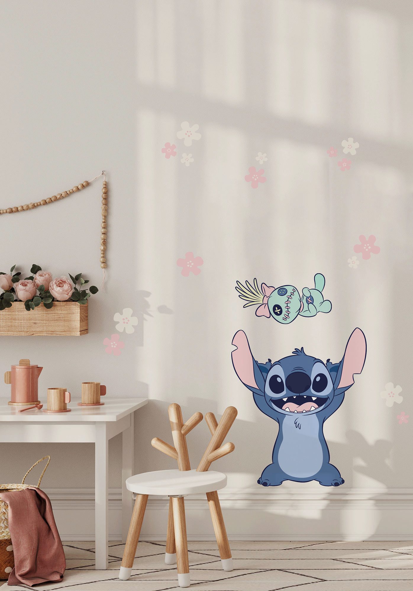 Komar Wandfolie Disney Lilo and Stitch Lifesize (1 stuk) wandstickers blauw