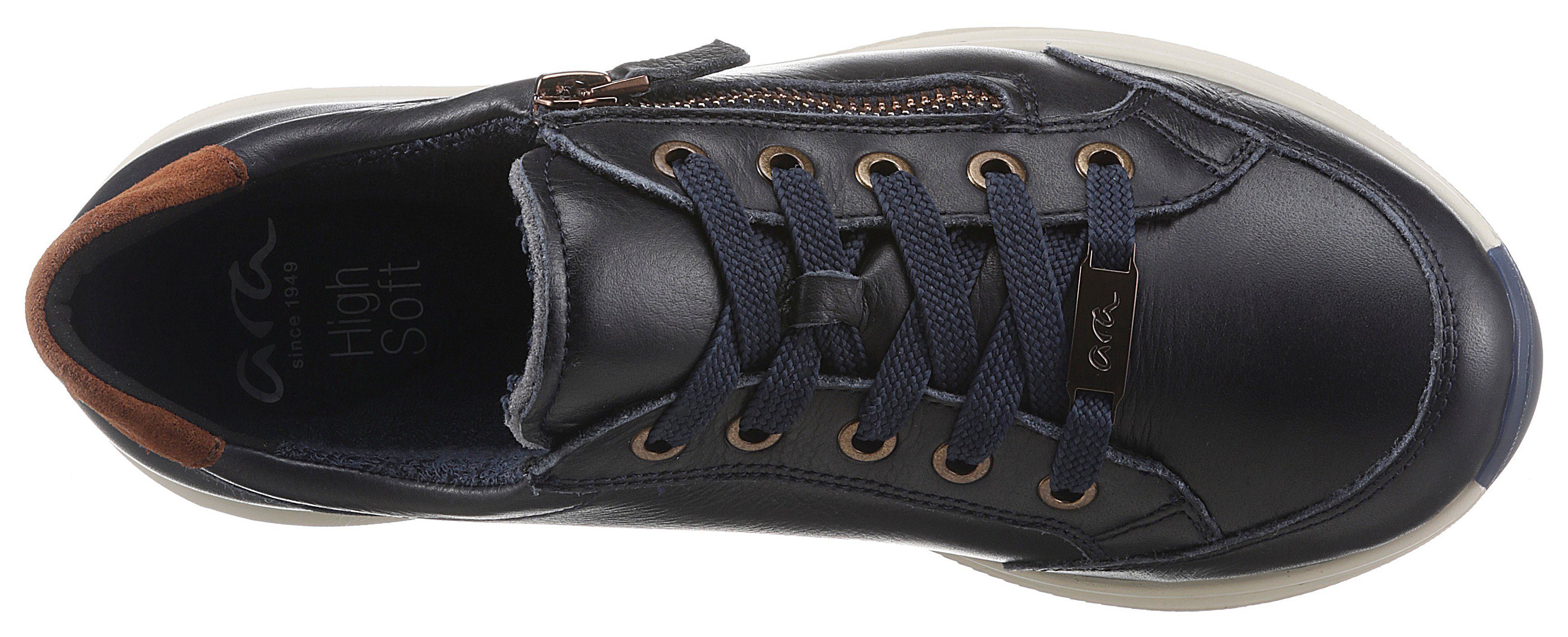 Ara Sneakers OSAKA met rits, g-breedte, vrijetijdsschoen, lage schoen, veterschoen