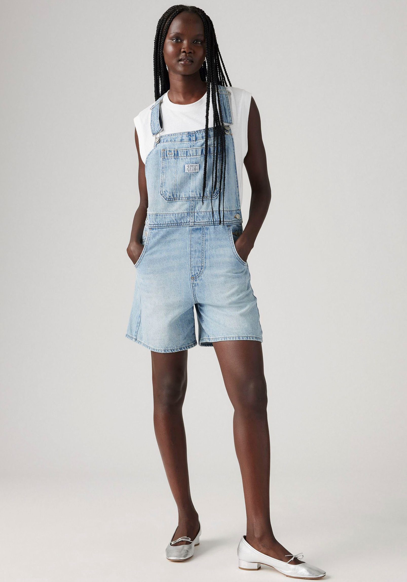 Levi's® Tuinbroek UTILITY SHORTALL in five-pocketsstijl
