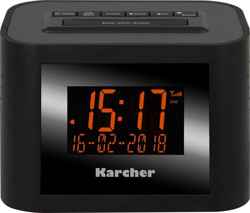 DAB+ Wekkerradio Karcher DAB 2420 Zwart