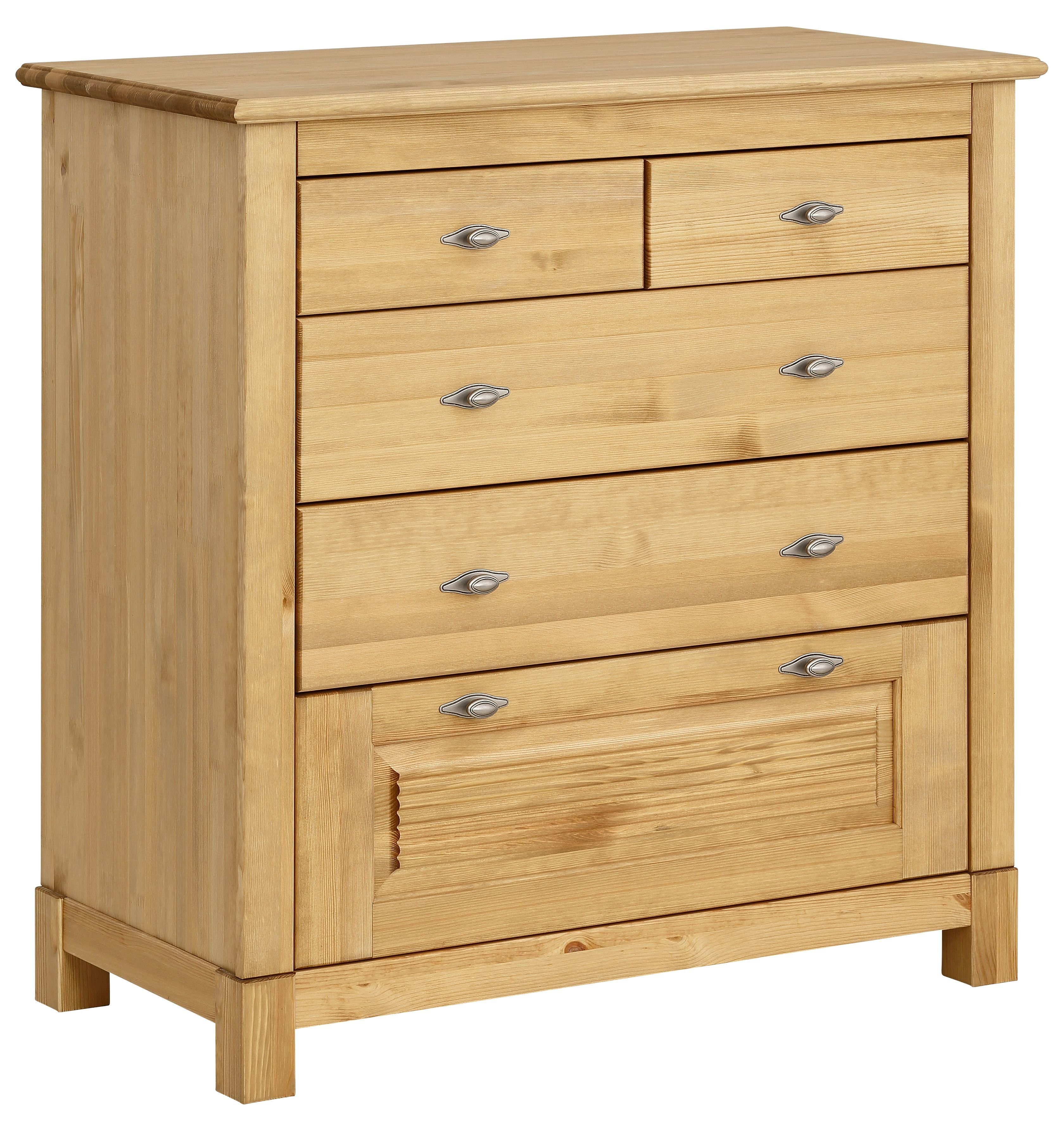 Home affaire Ladekast Rauna van massief grenen, met 5 laden, breedte 96 cm