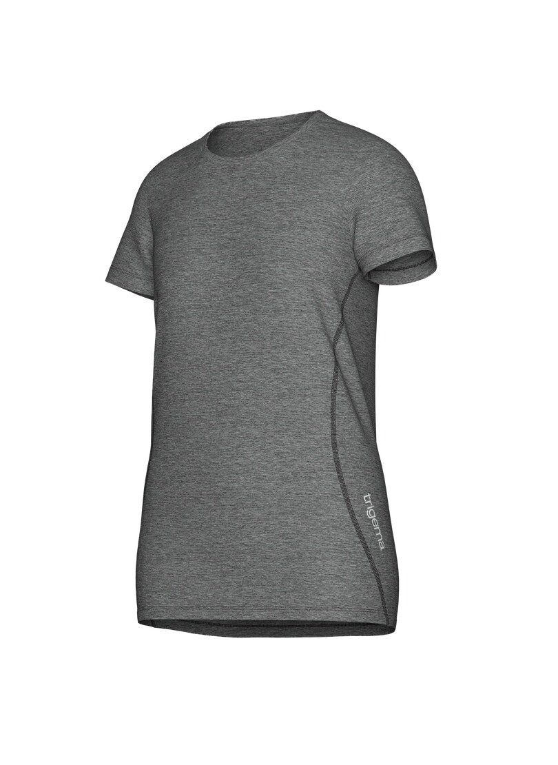 Trigema T-shirt TRIGEMA sportshirt in mêlee-look (1-delig)