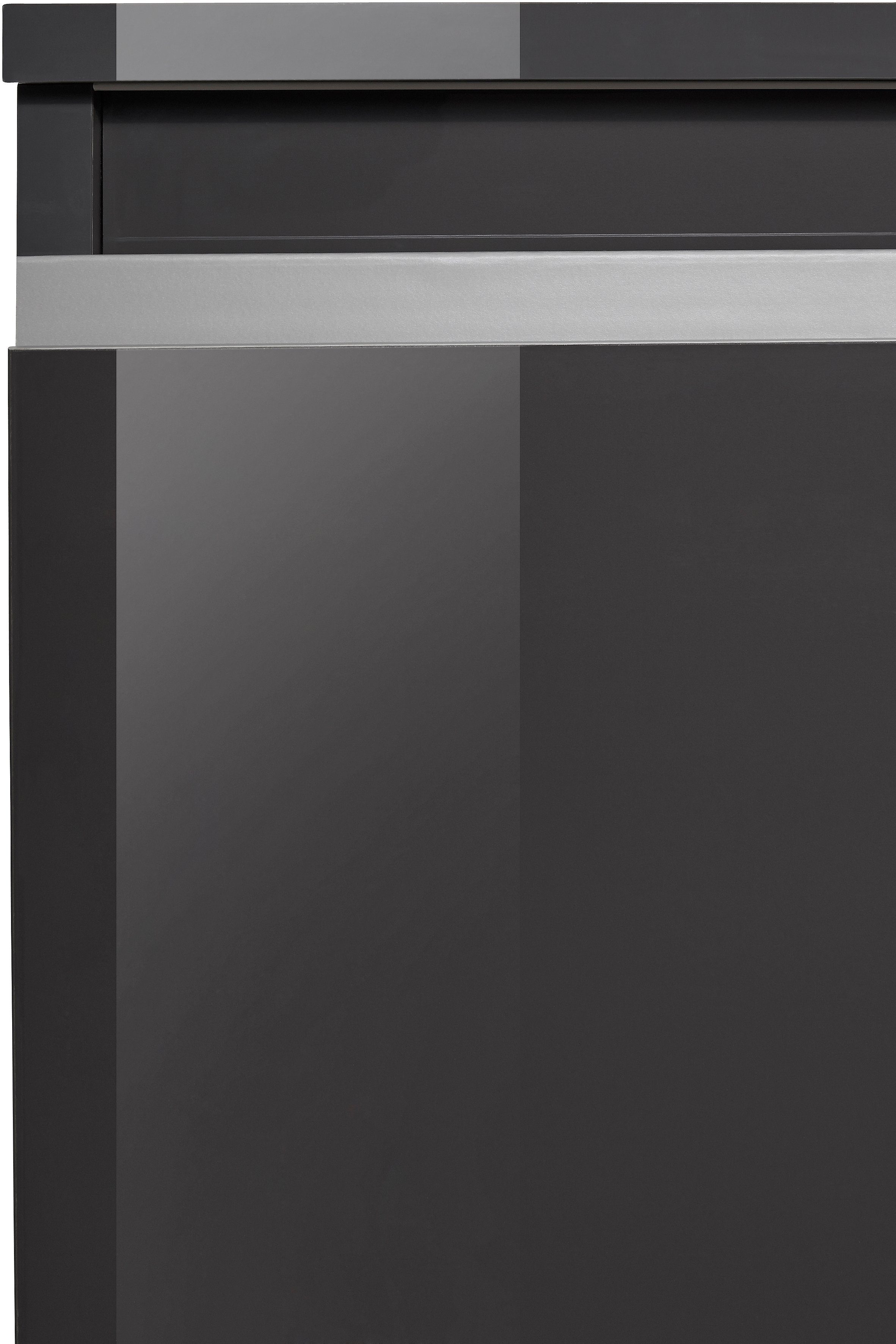 INOSIGN Dressoir Magic, commode, kast, dressoir met 2 deuren en 3 lades hoogglans gelakt (b/d/h) 180x40x80 cm