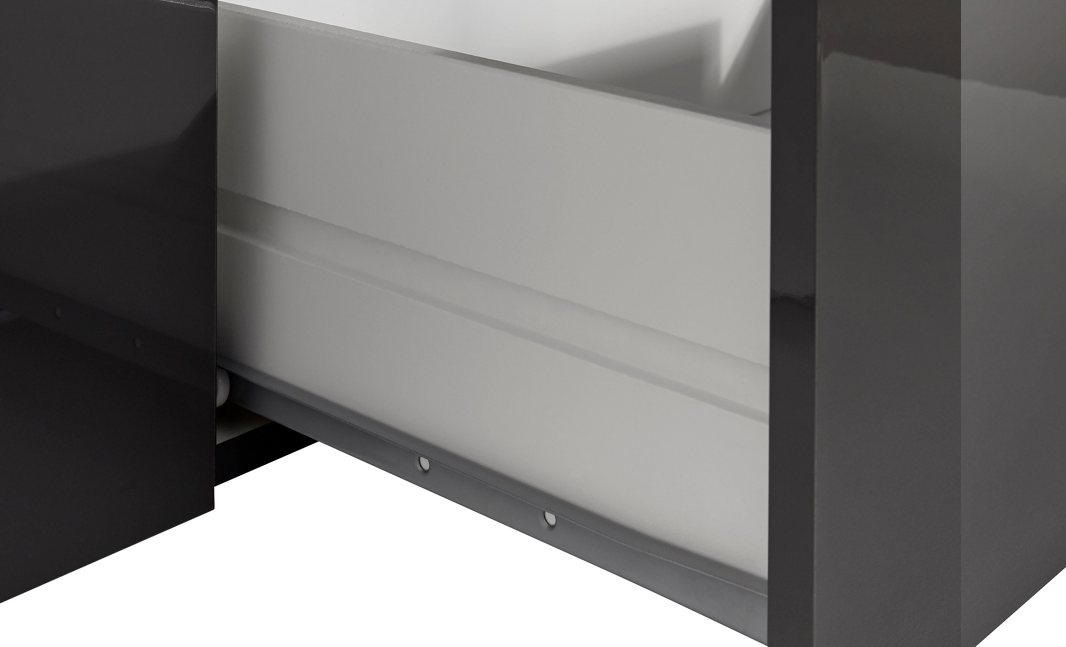 INOSIGN Dressoir Magic, commode, kast, dressoir met 2 deuren en 3 lades hoogglans gelakt (b/d/h) 180x40x80 cm