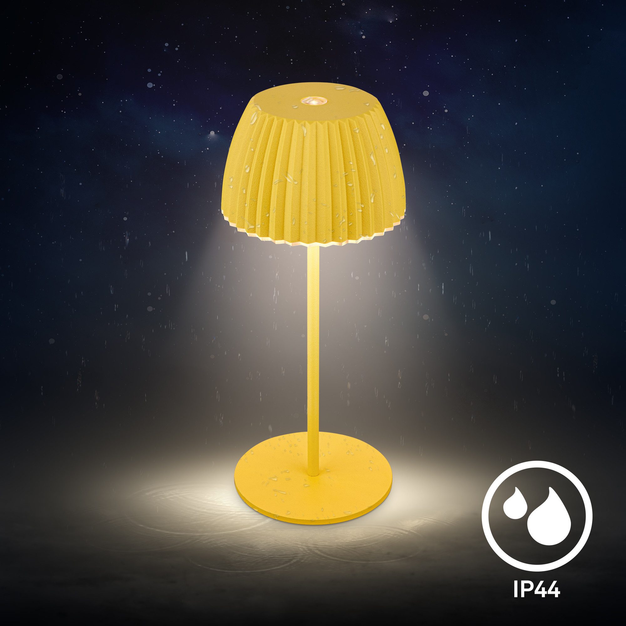Briloner Leuchten Led-tafellamp Accu LED tafellamp, mini, geel