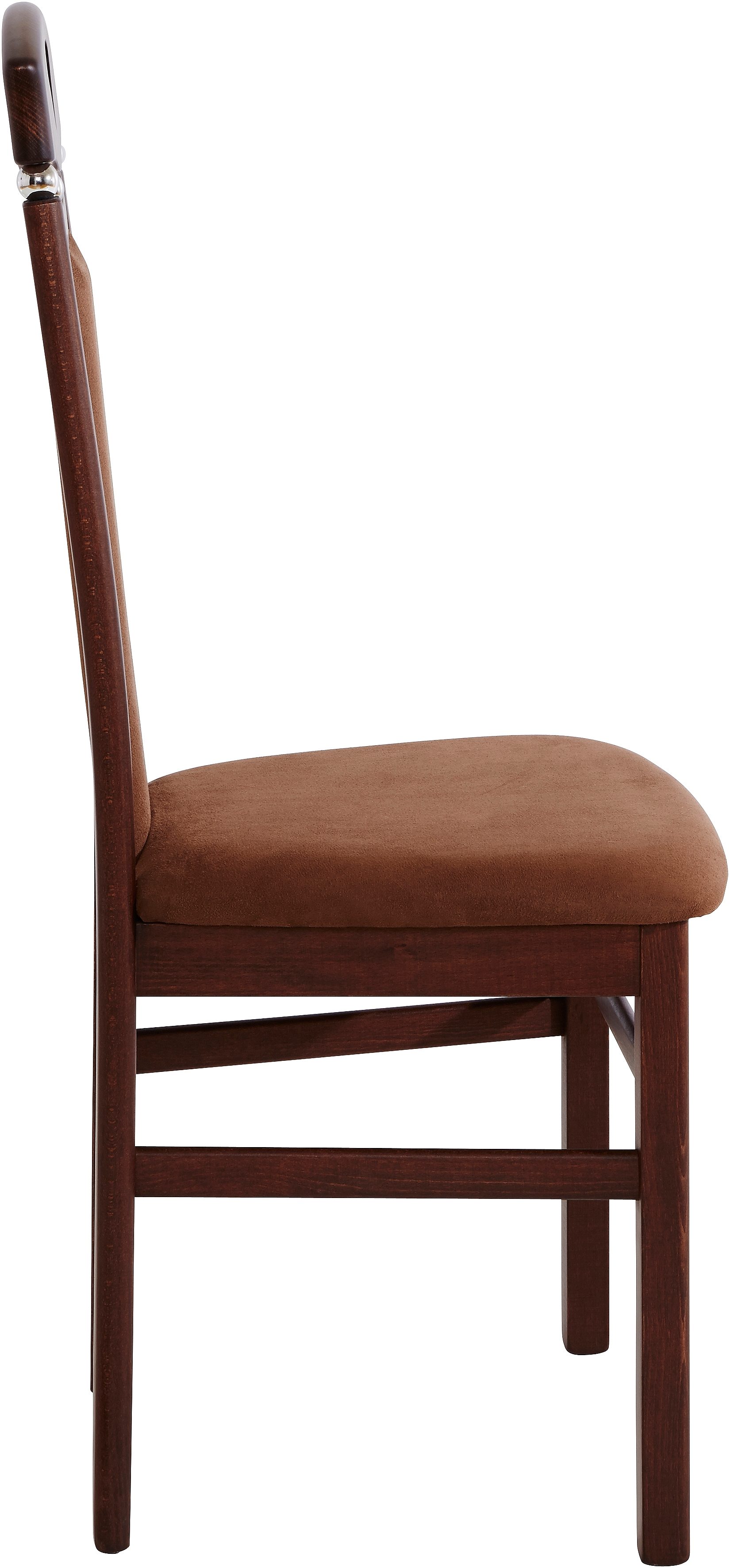 Home affaire Eetkamerstoel Berta keukenstoel Bekleding van microvezel, frame van massief beukenhout (set, 2 stuks)
