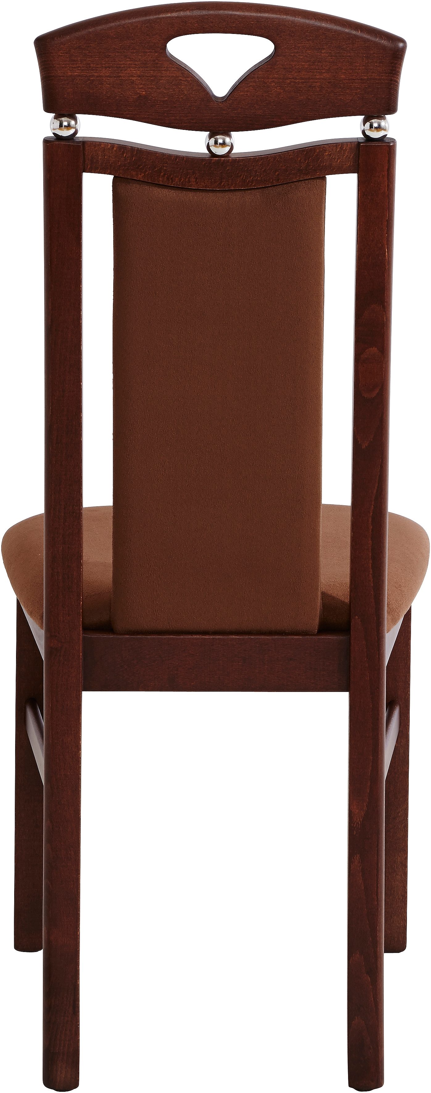 Home affaire Eetkamerstoel Berta keukenstoel Bekleding van microvezel, frame van massief beukenhout (set, 2 stuks)