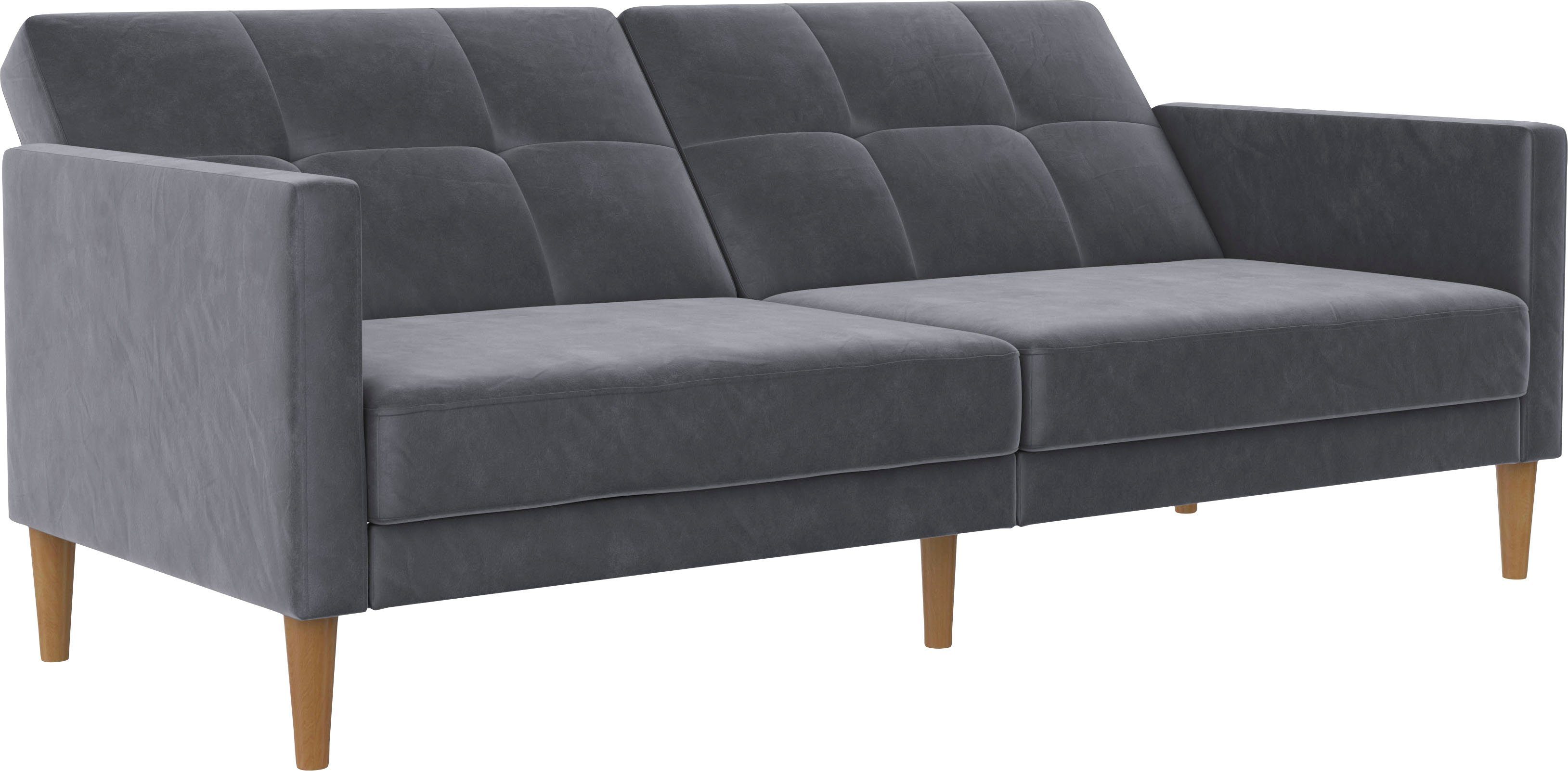 Dorel Home 3-zitsbank Lilly Bedfunctie, rugleuning 3-voudig verstelbaar, zithoogte 43 cm