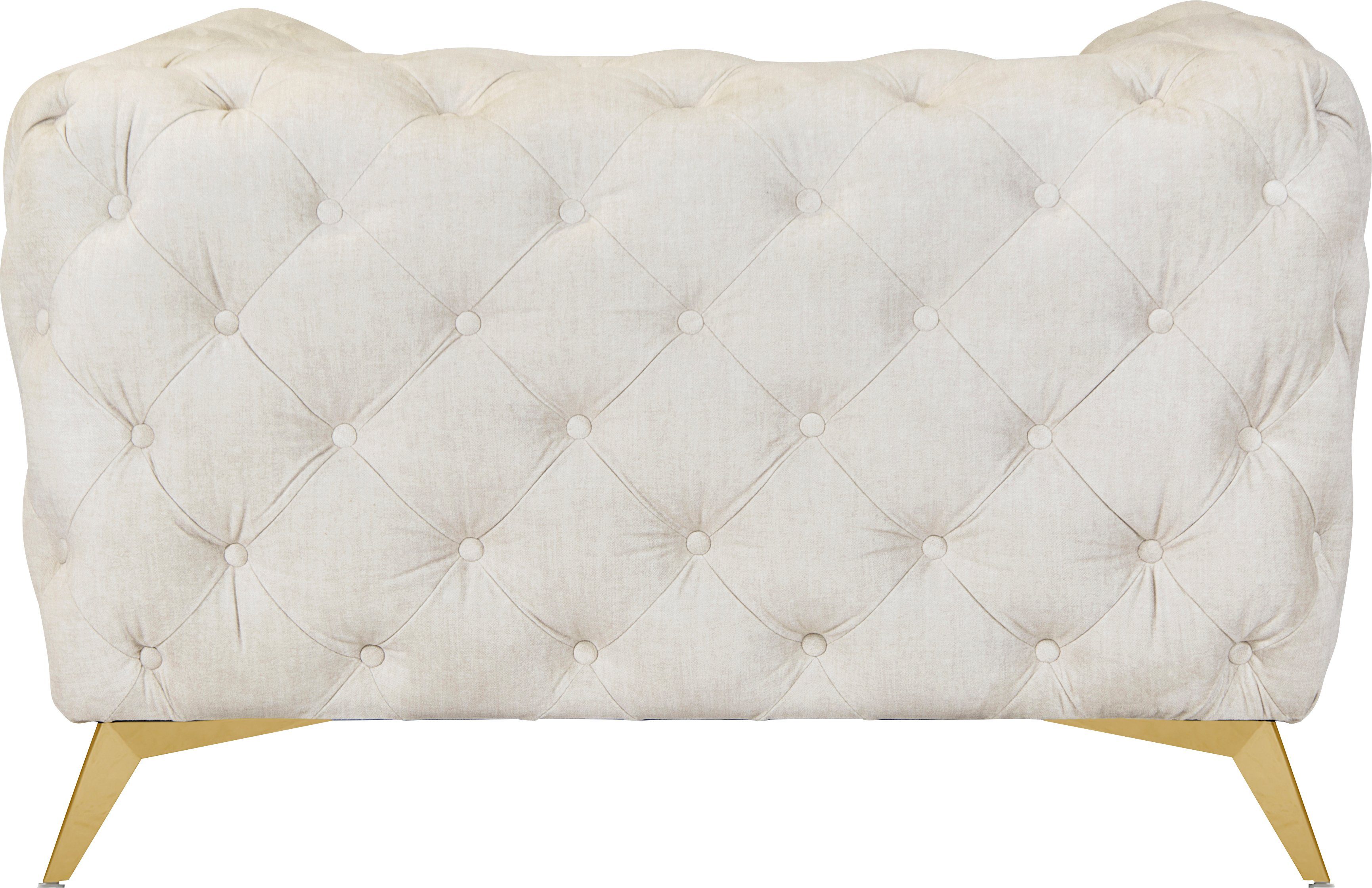 Leonique Chesterfield-fauteuil Glynis Fauteuil luxueuze capitonnage, moderne chesterfield look, kleur van de poten ter keuze