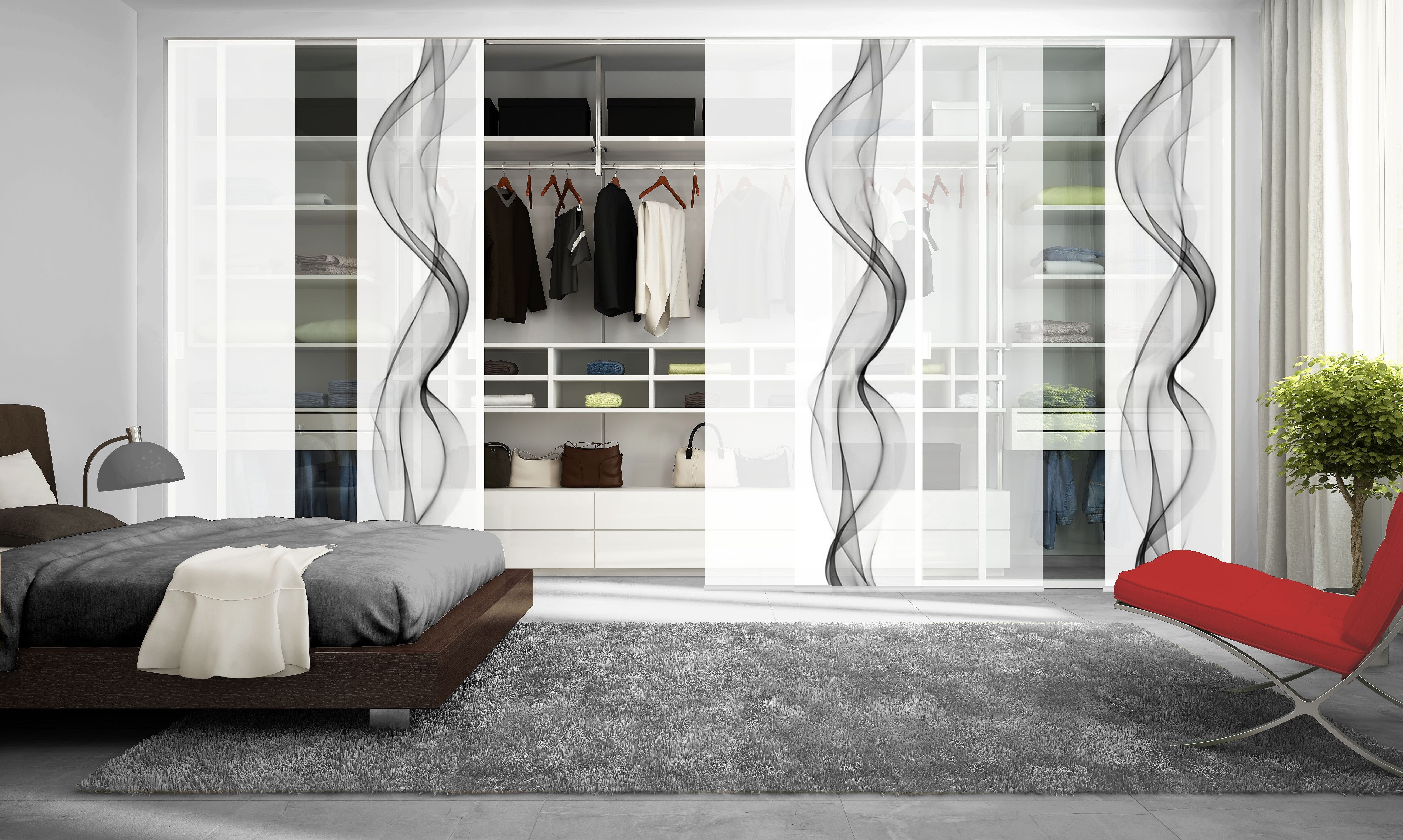 HOME WOHNIDEEN Paneelgordijn Edmonton HxB: 245x60, inclusief bevestigingsmateriaal, ondoorzichtig (1 stuk)