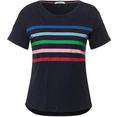 cecil t-shirt multi stripe t-shirt blauw