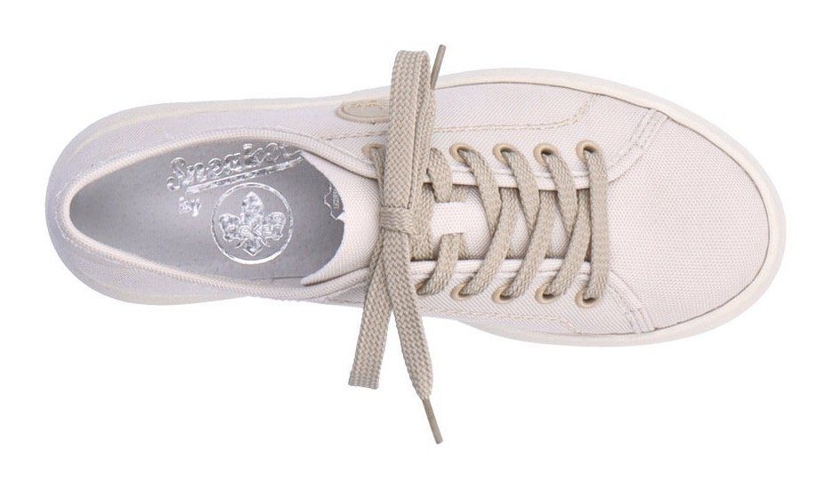 Rieker Plateausneakers van canvas, vrijetijdsschoen, lage schoen, veterschoen