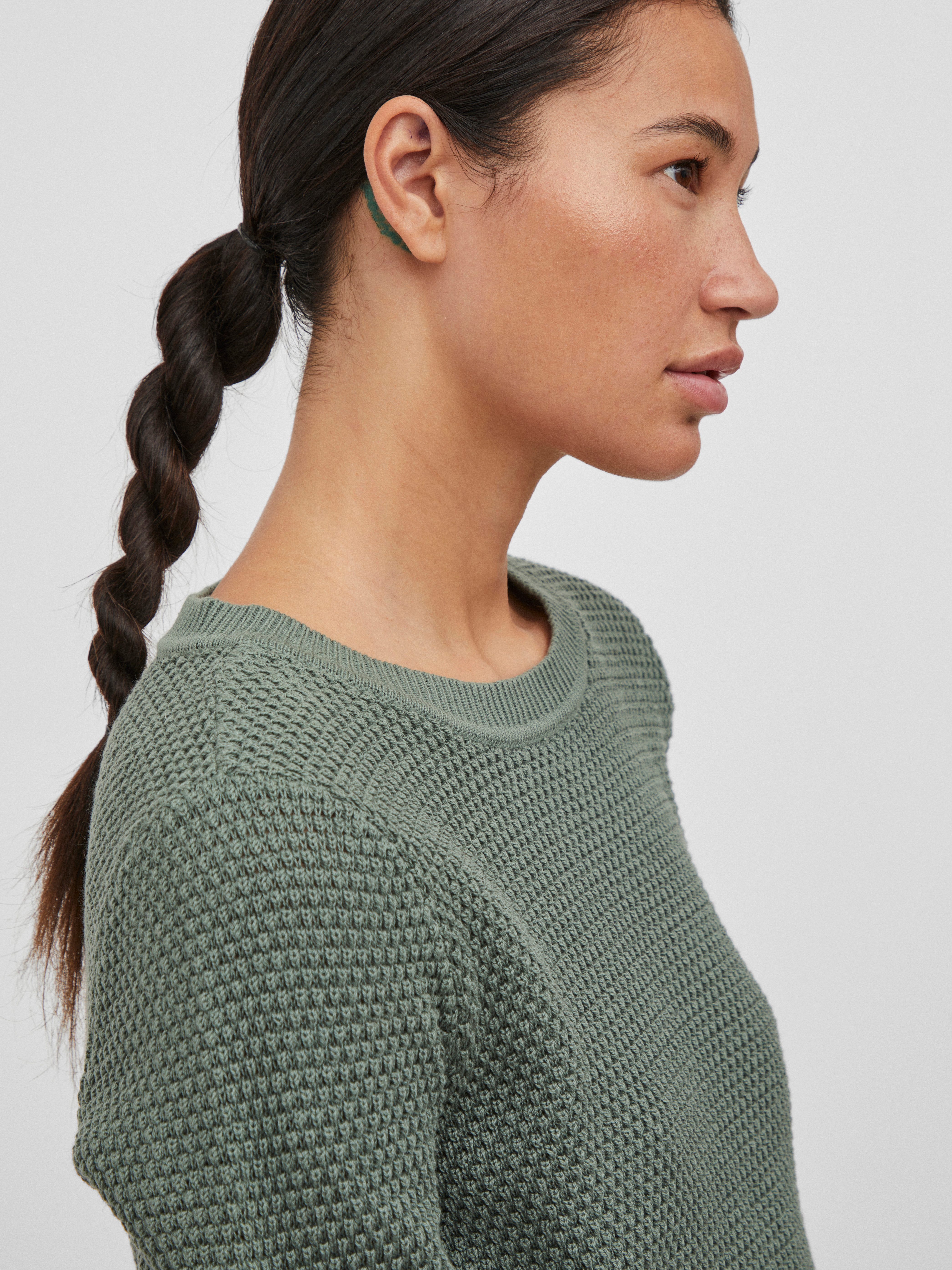 Vila Trui met ronde hals VIDALO O-NECK L/S KNIT TOP- NOOS