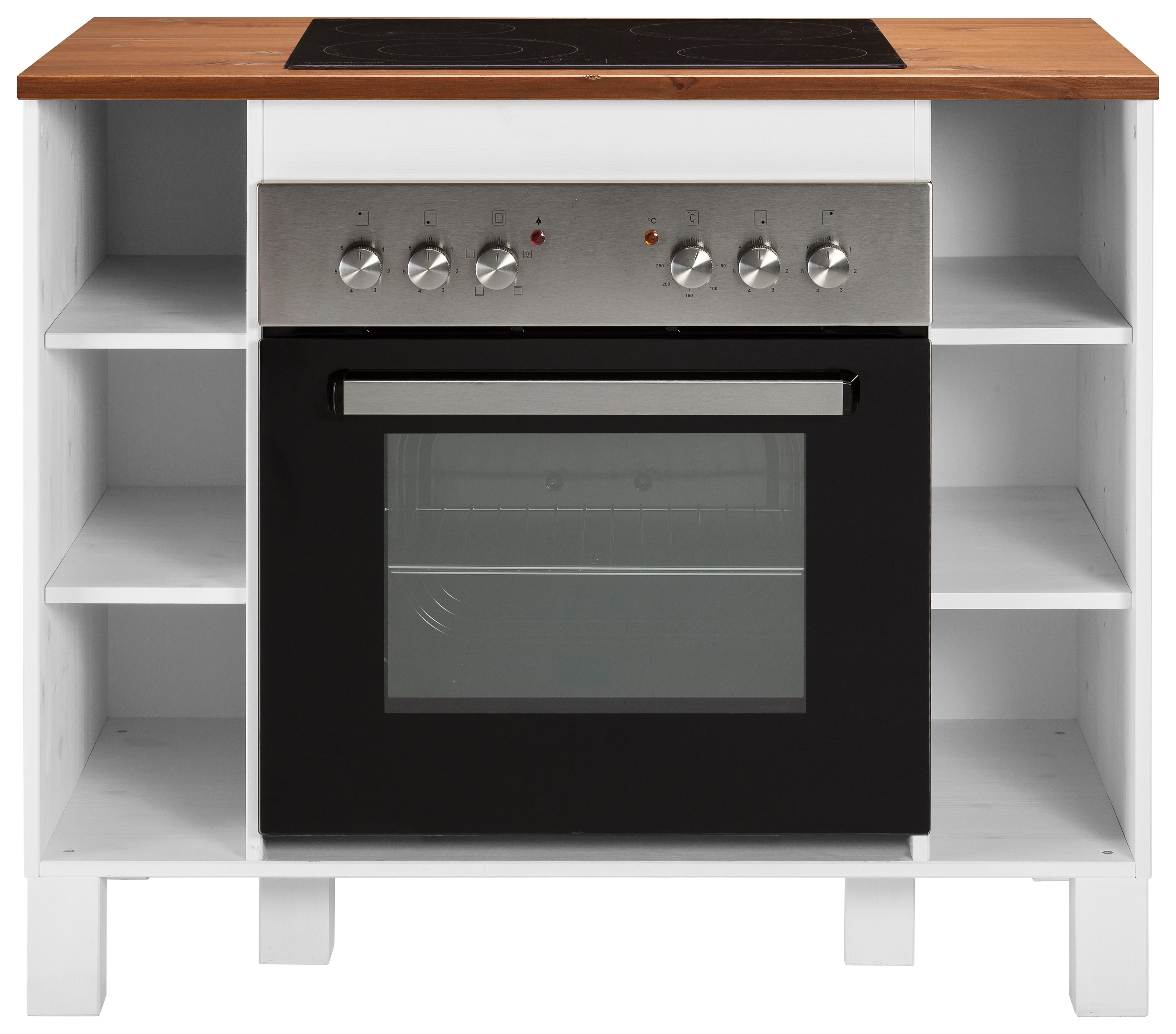 Home affaire Ombouwkast voor oven Oslo 100 cm breed, in 2 diepten, massief grenen, met 23 mm werkblad