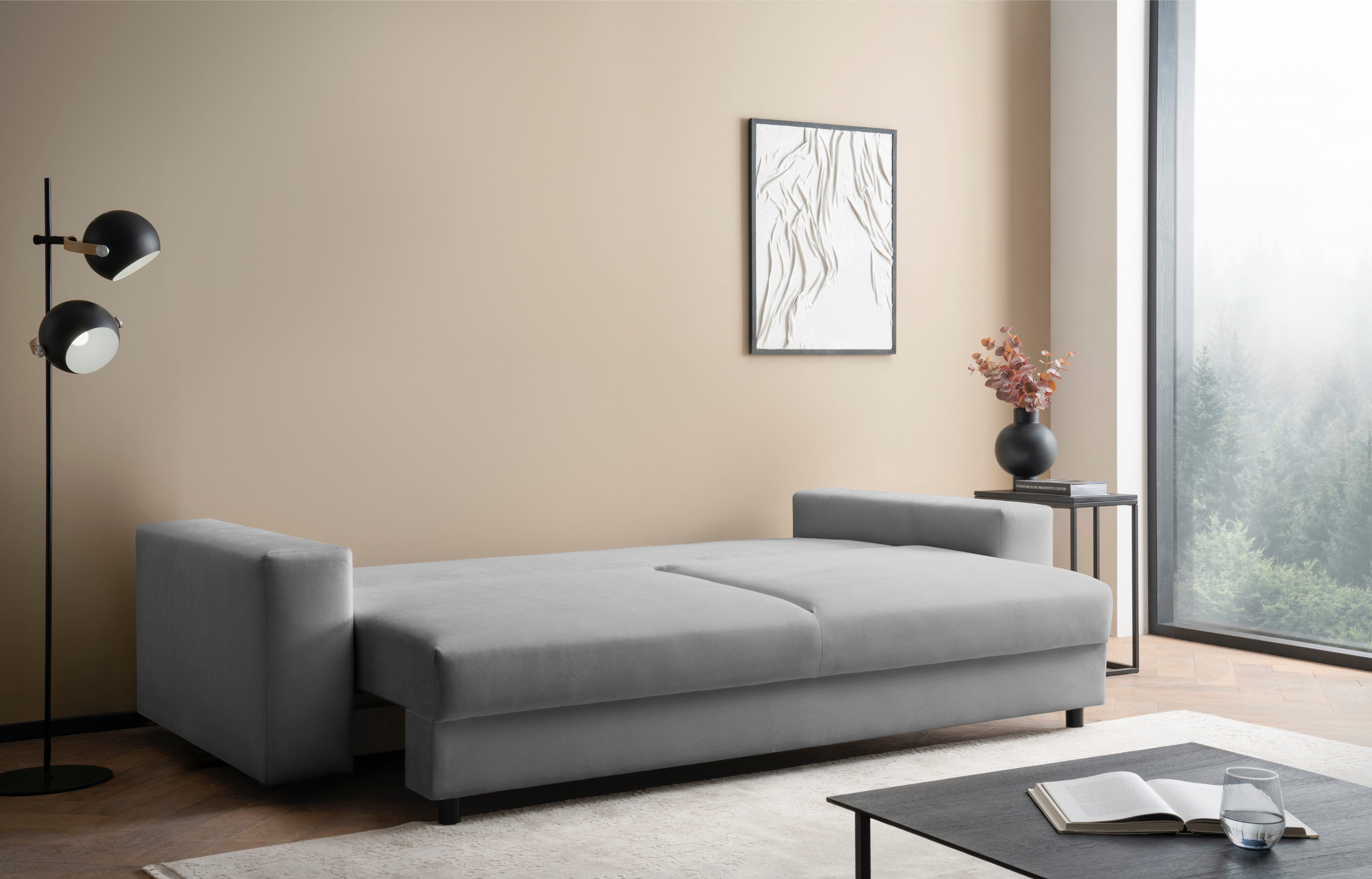 LeGer Home by Lena Gercke Slaapbank Imoga, kussen met slaapfunctie, 3-zits bank, bank met bedlade in moderne kleuren en stoffen, bedfunctie, ligoppervlak: 200x150 cm