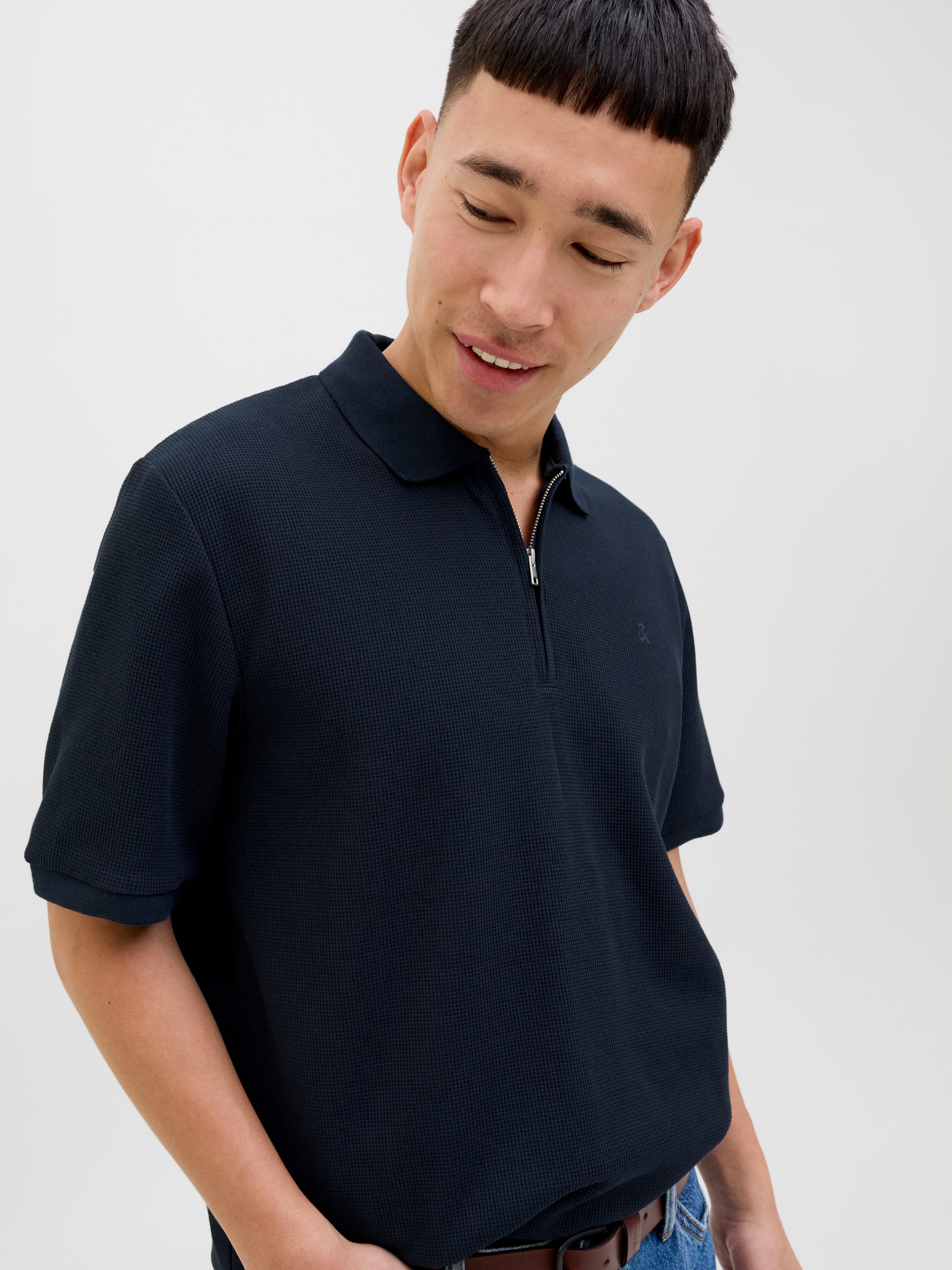 Jack & Jones Poloshirt JJEAUSTIN ZIP POLO SS NOOS