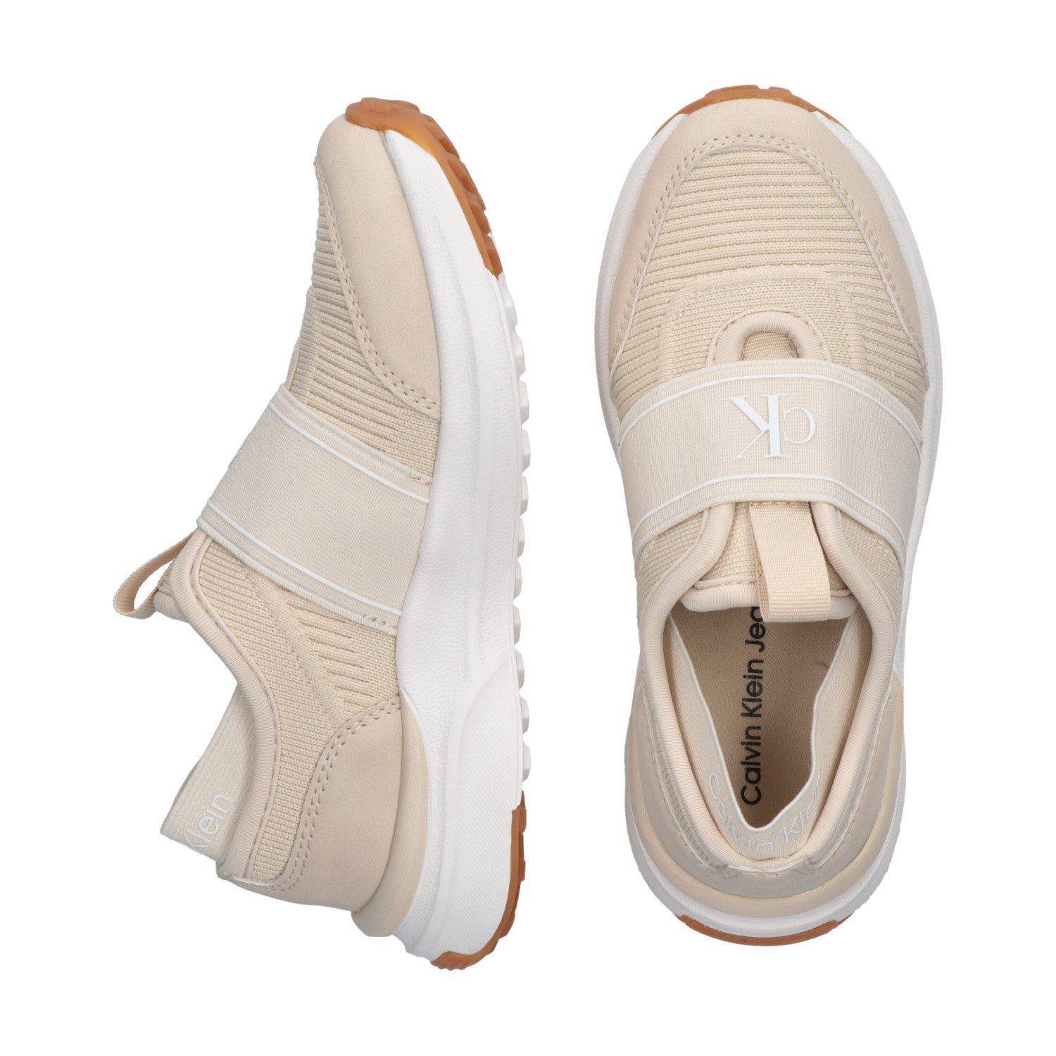 Calvin Klein Slip-on sneakers , instapschoen, sneaker met elastische kruisbandage