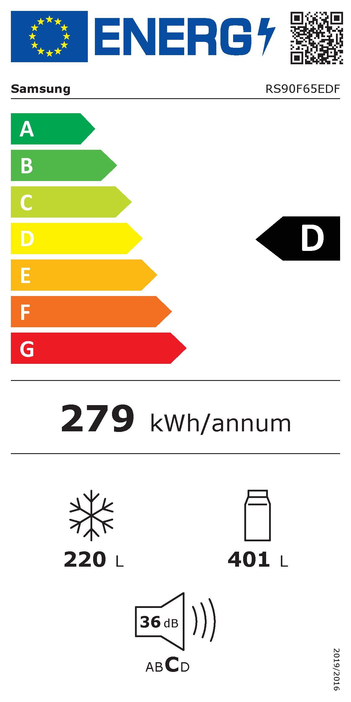 Samsung Side-by-side RS90F65EDF