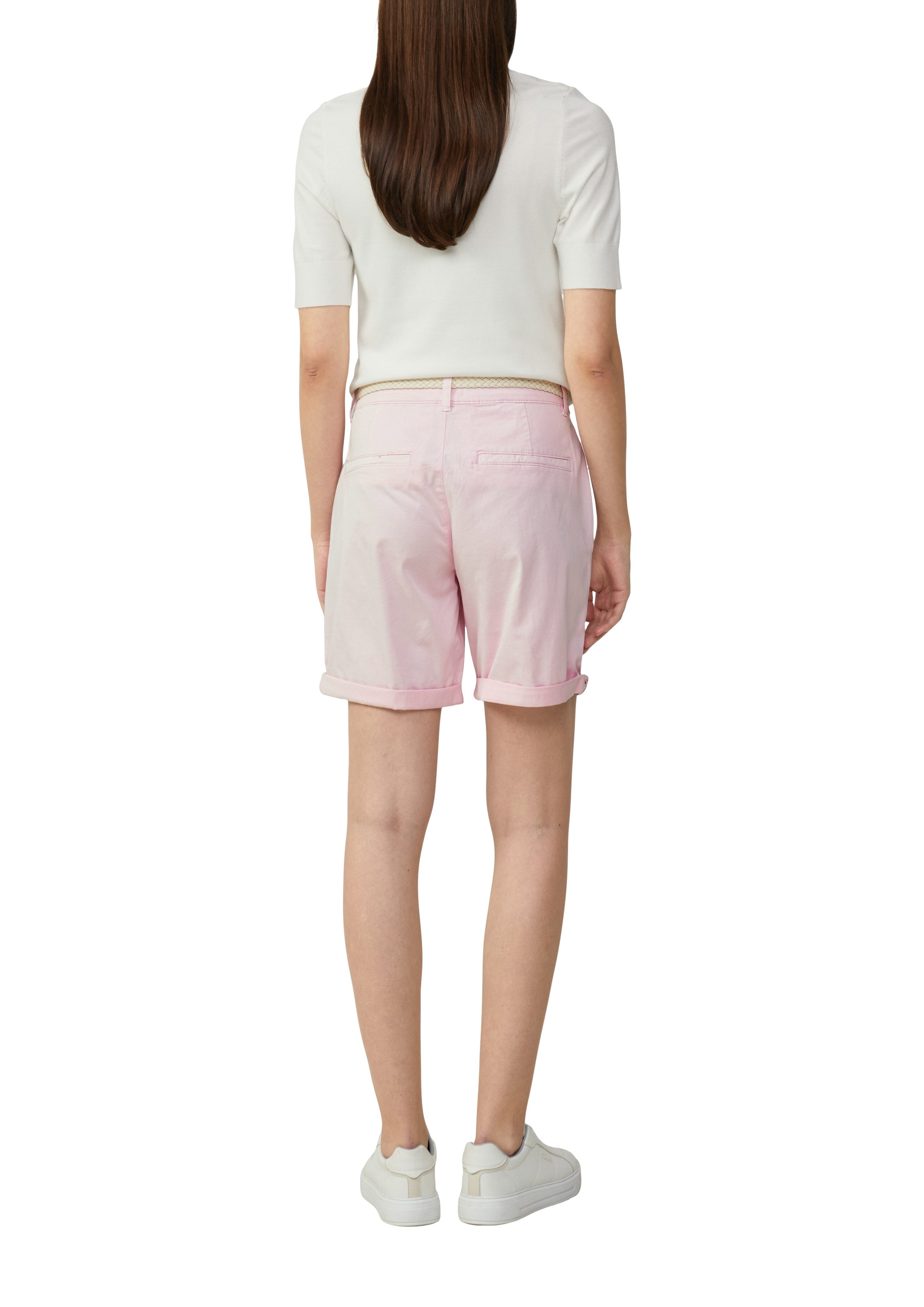 s.Oliver Chino-short met gevlochten riem