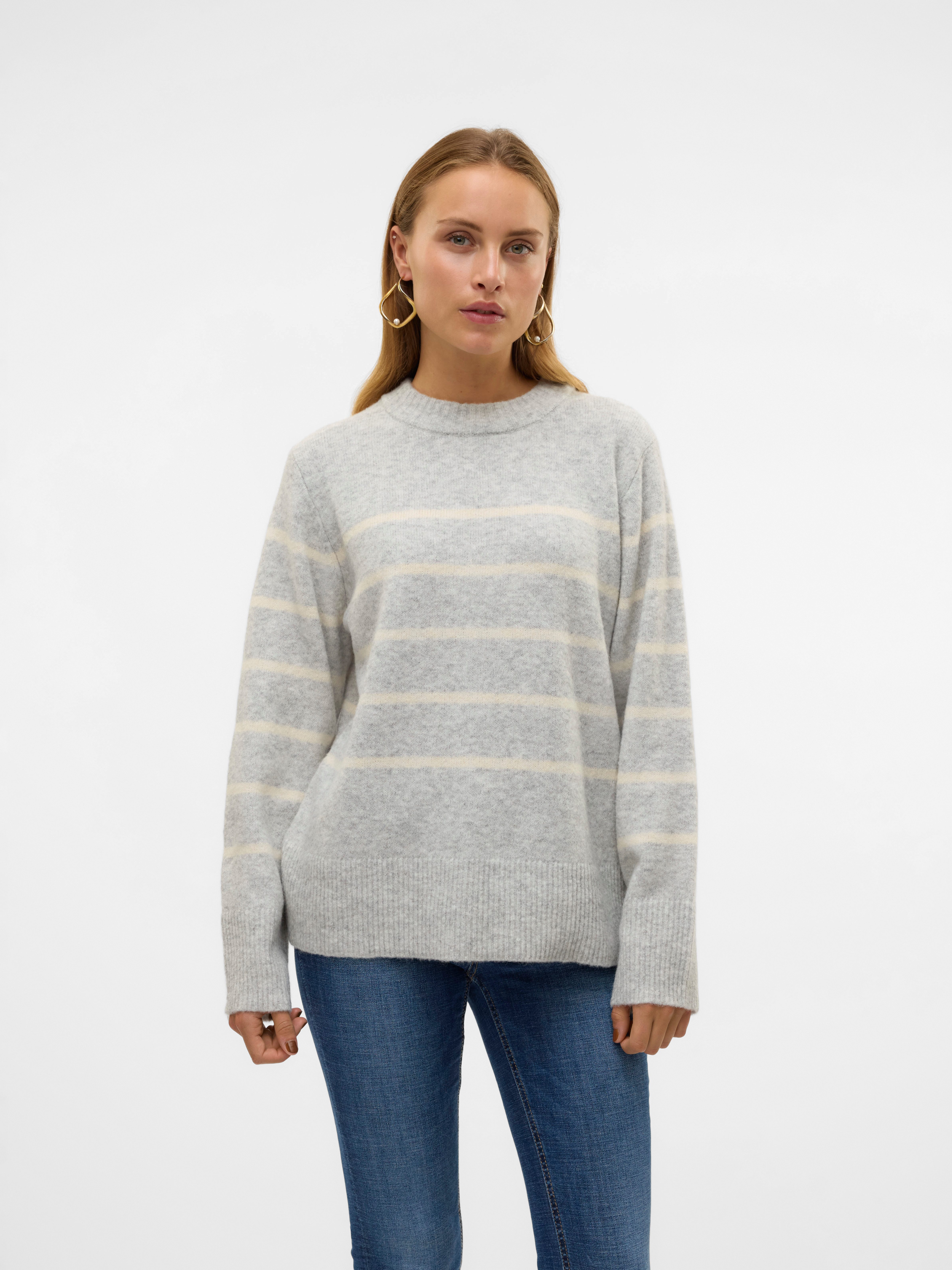 Vero Moda Gebreide trui VMFLAWLESS LS O-NECK PULLOVER GA NOOS