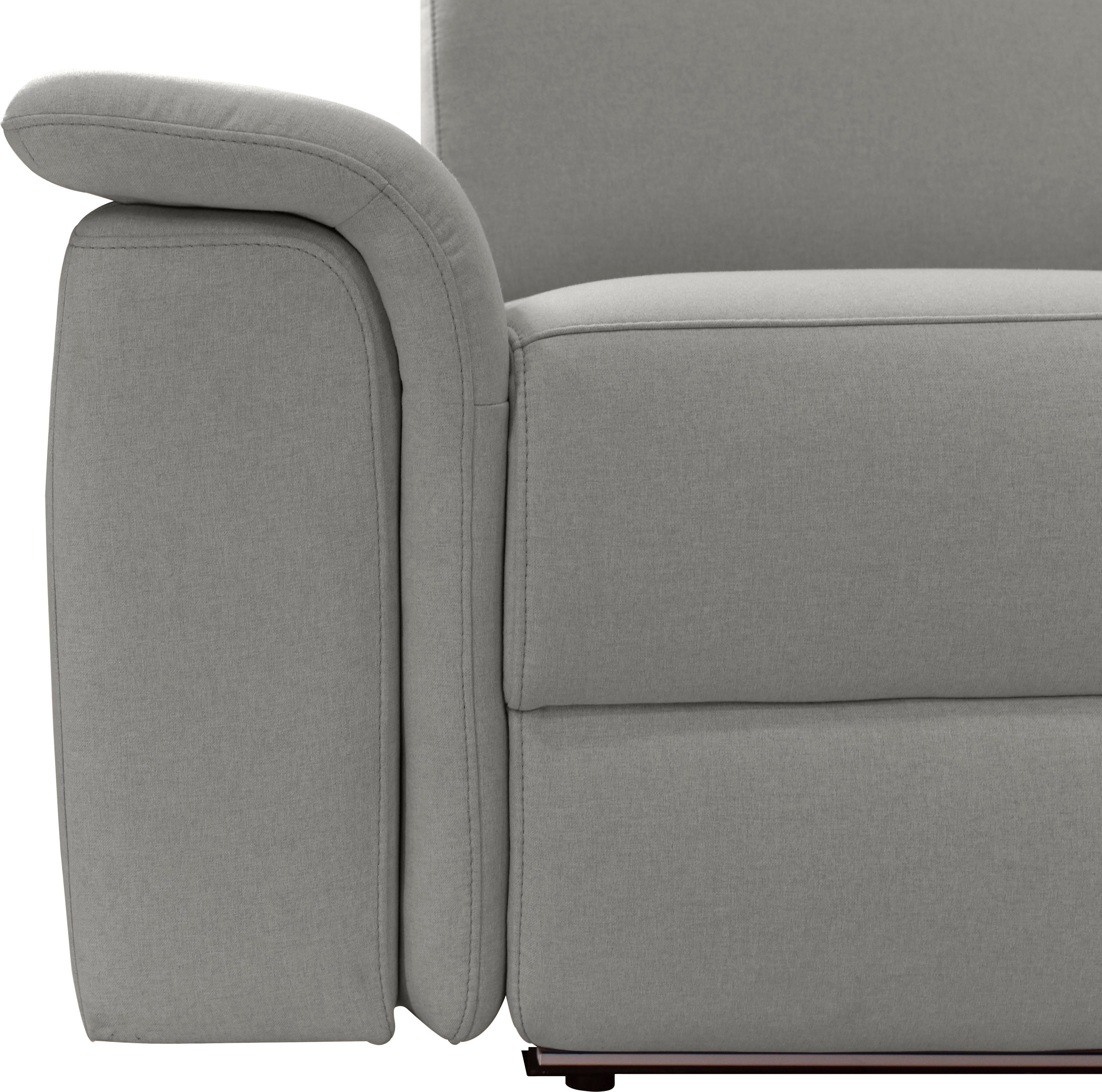 Places of Style Hoekbank Pareli, L-model, 259 cm, met récamier, echt leer, imitatieleer, weefstof