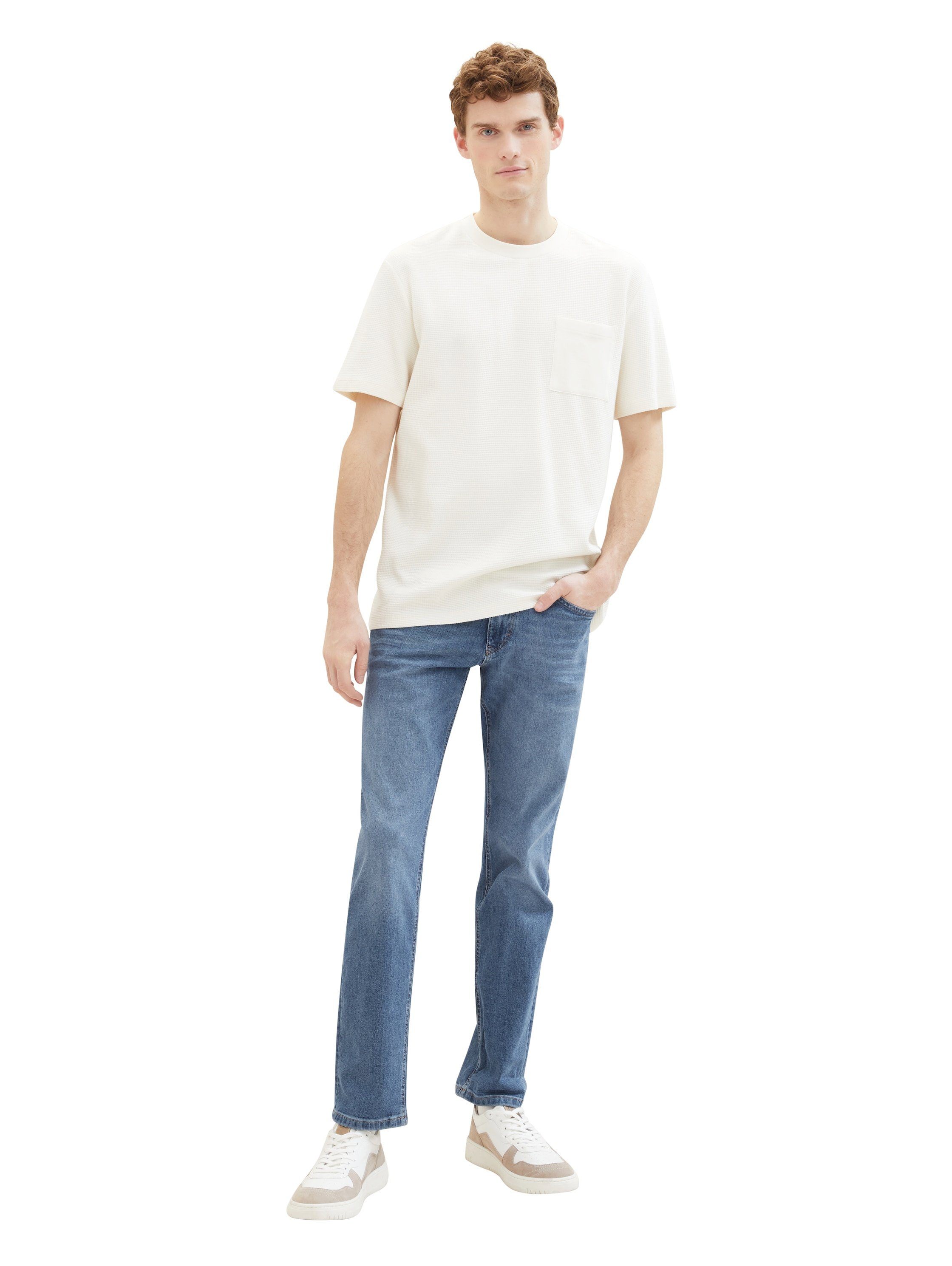Tom Tailor 5-pocket jeans Marvin Straight met kleine logoprint