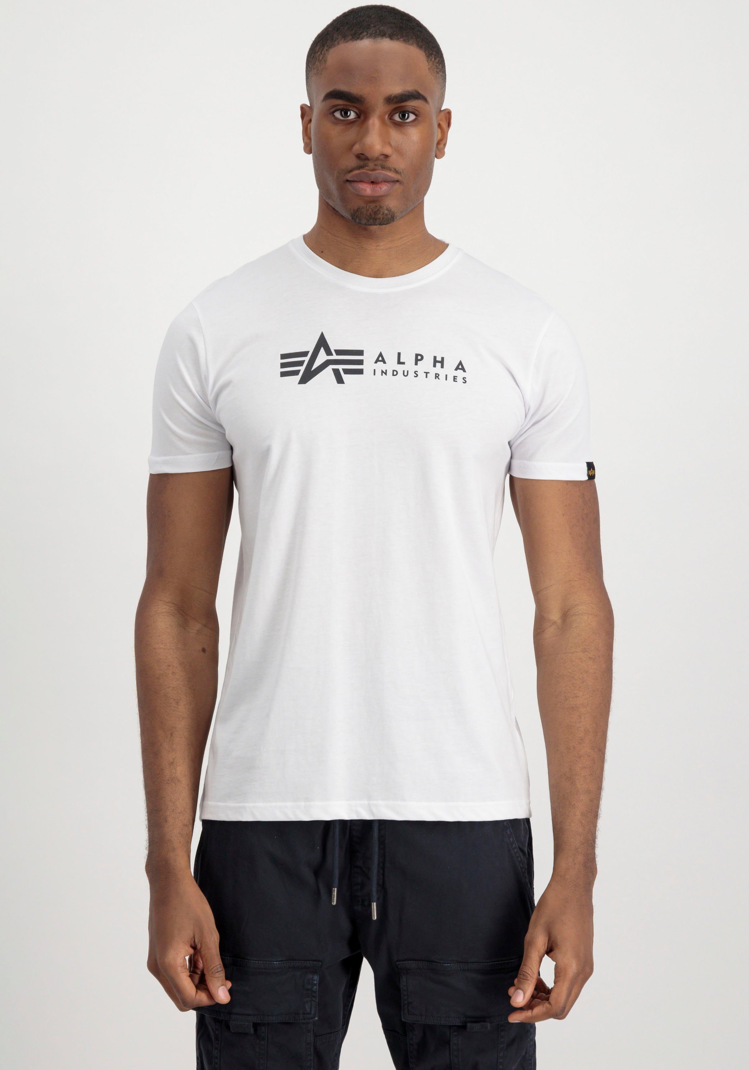 Alpha Industries Shirt met ronde hals Label T 2 Pack (2-delig, Set van 2)