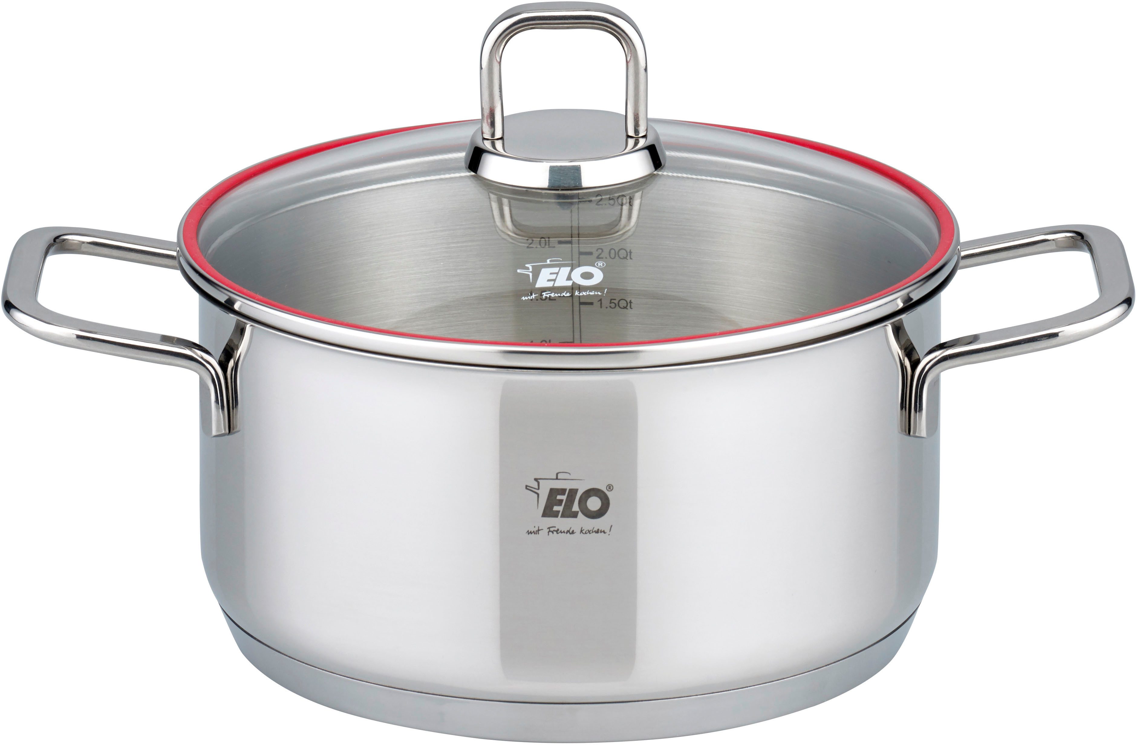 Elo Pannenset Excellent incl. onderzetter, met literschaal, inductie (set, 6-delig)