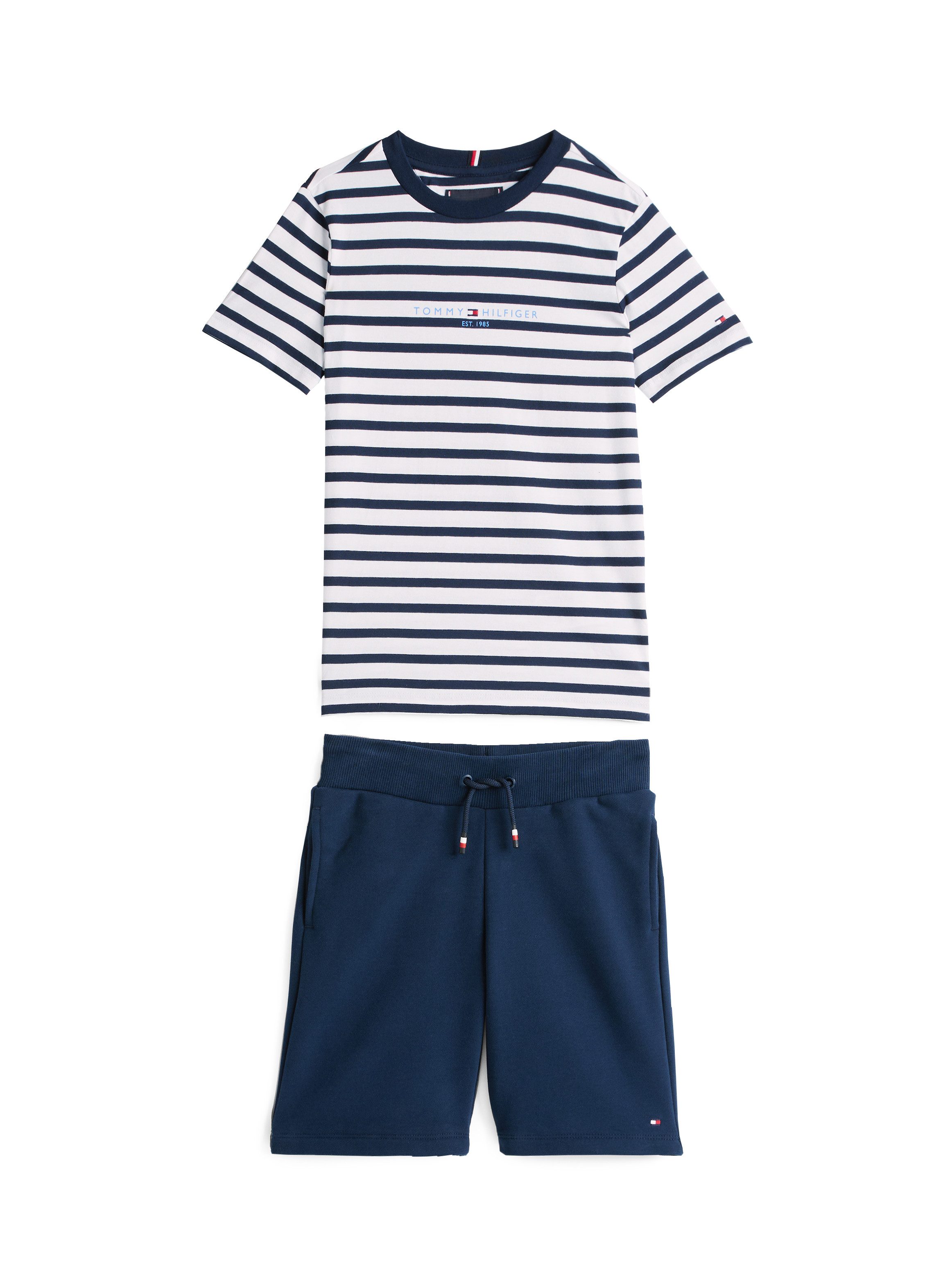 Tommy Hilfiger T-shirt short ESSENTIAL SET met een logo-opschrift (set, 2-delig, 2 stuks)