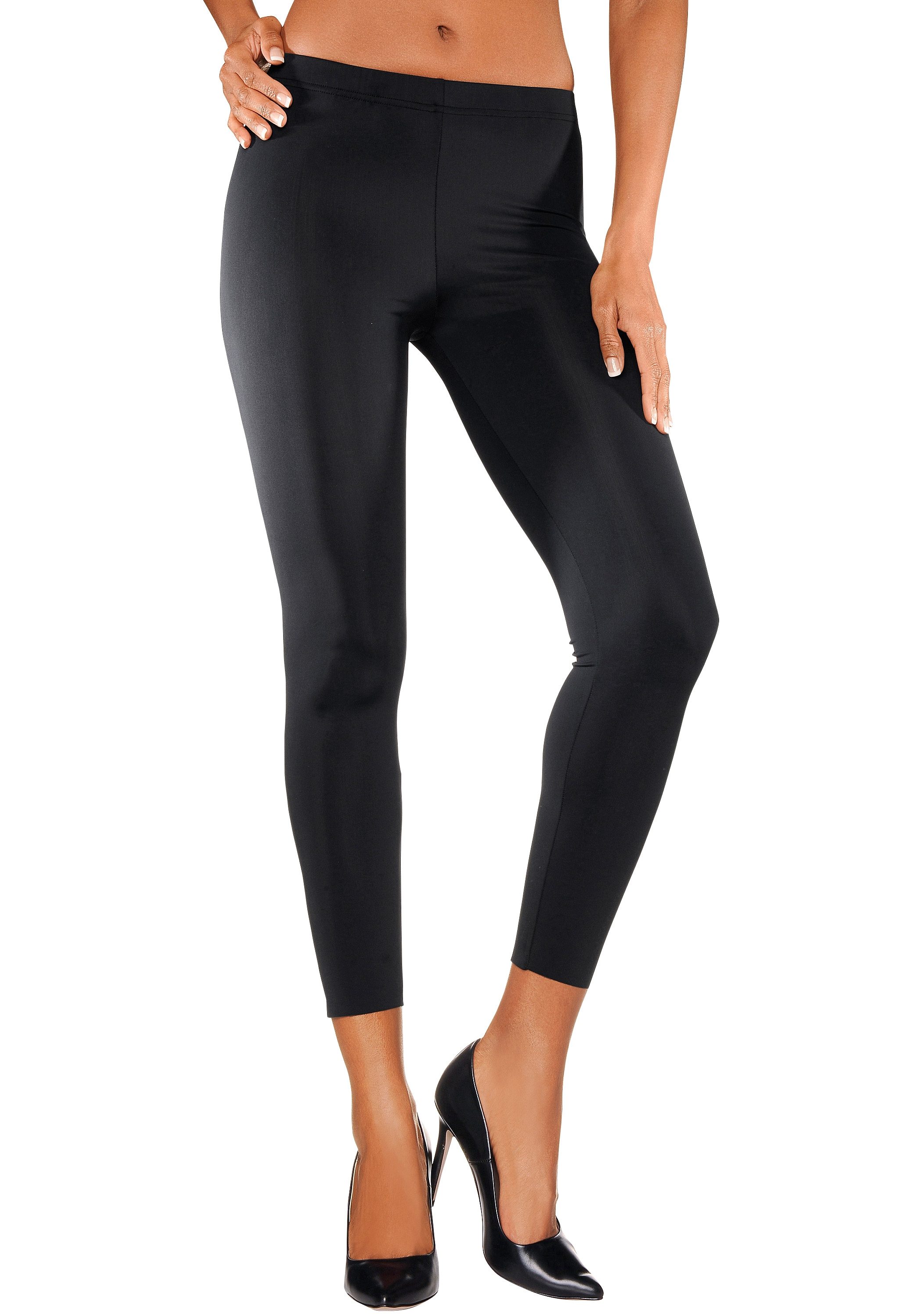 Lascana Legging van licht glanzende kwaliteit, loungewear