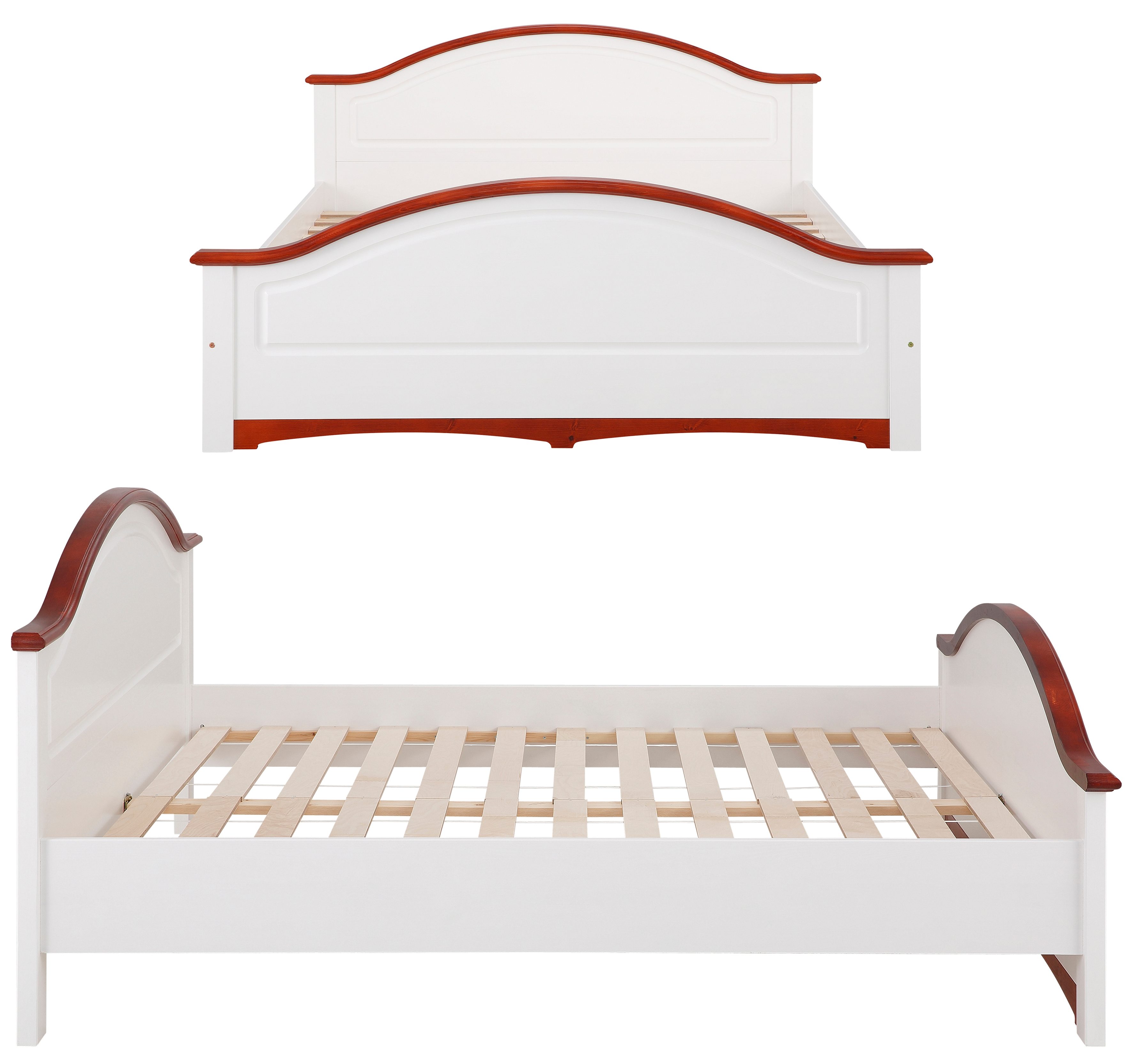 Home affaire Slaapkamerserie "Konrad", complete slaapkamerset met grote kast met 5-deurs kledingkast, bed 180x200 cm en 2 nachtkastjes (set, 4-delig)