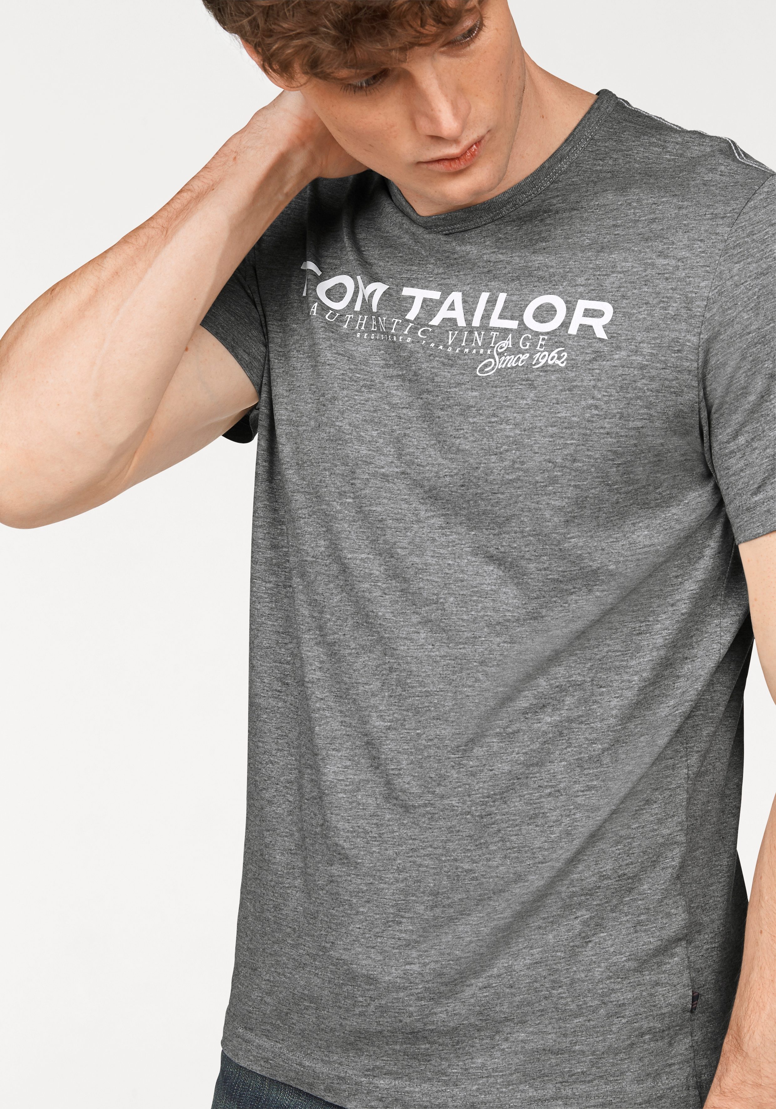 Tom Tailor Shirt met ronde hals met logoprint