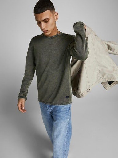 Jack & Jones Gebreide trui JJELEO KNIT CREW NECK NOOS