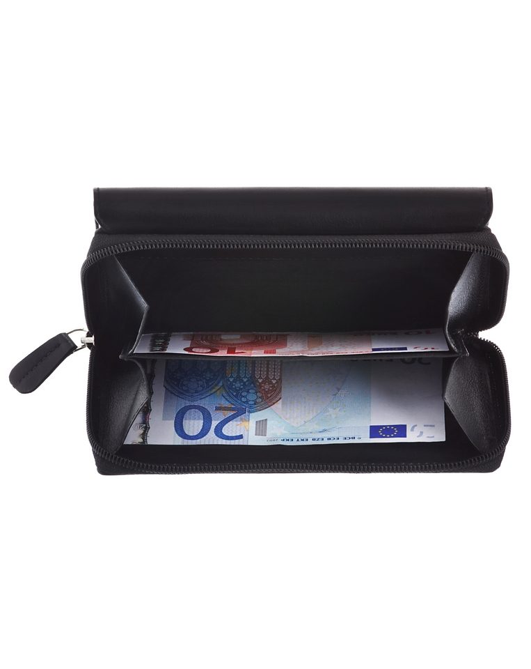 Bruno Banani Portemonnee van leer met vele bankpasvakjes