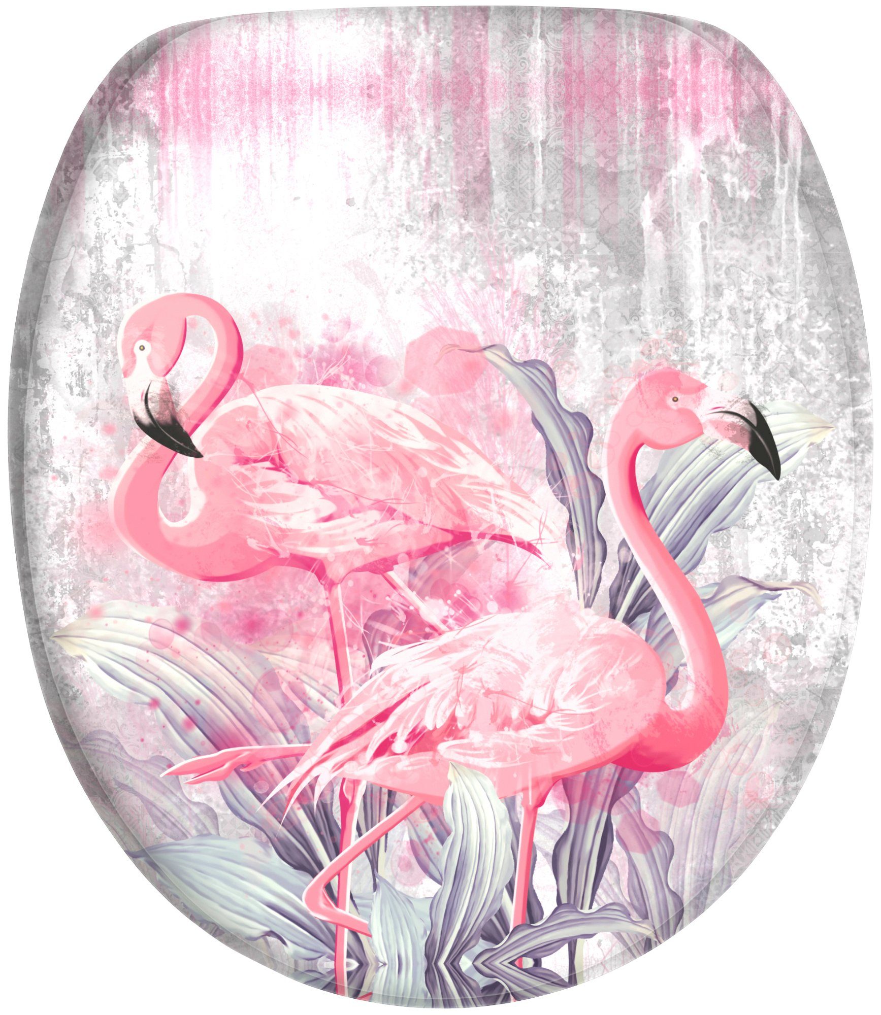 Sanilo Toiletzitting Flamingo met softclosemechanisme, bxl: 37,7x 42,0 - 47,0 cm wc-brillen roze