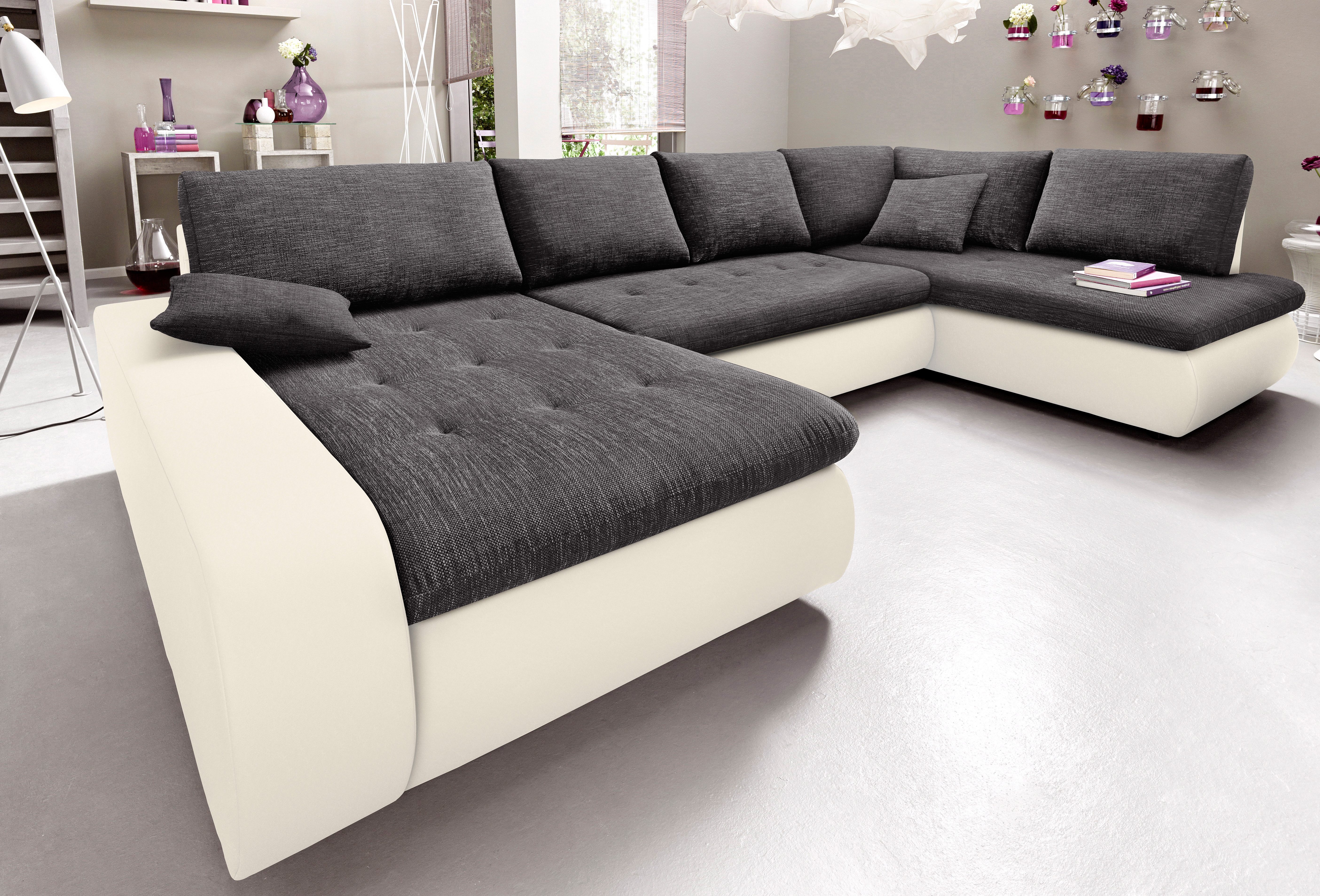 TRENDMANUFAKTUR Zithoek Indie, geweldig zitcomfort, uitgebreide detailafwerking, U-vorm