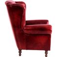 max winzer oorfauteuil valerie in chesterfield-look, met chique capitonnage rood
