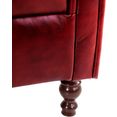 max winzer oorfauteuil valerie in chesterfield-look, met chique capitonnage rood