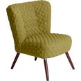 max winzer fauteuil nikki in retro-look, met doorgestikte overtrekstof groen