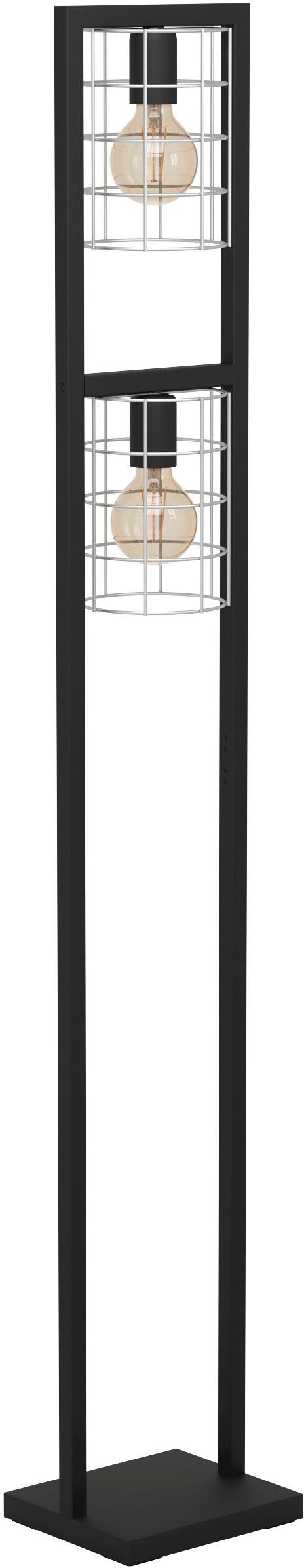 EGLO Staande lamp JUBILY Vloerlamp in zwart van staal - excl. E27 - 2X40W (1 stuk) vloerlampen zwart