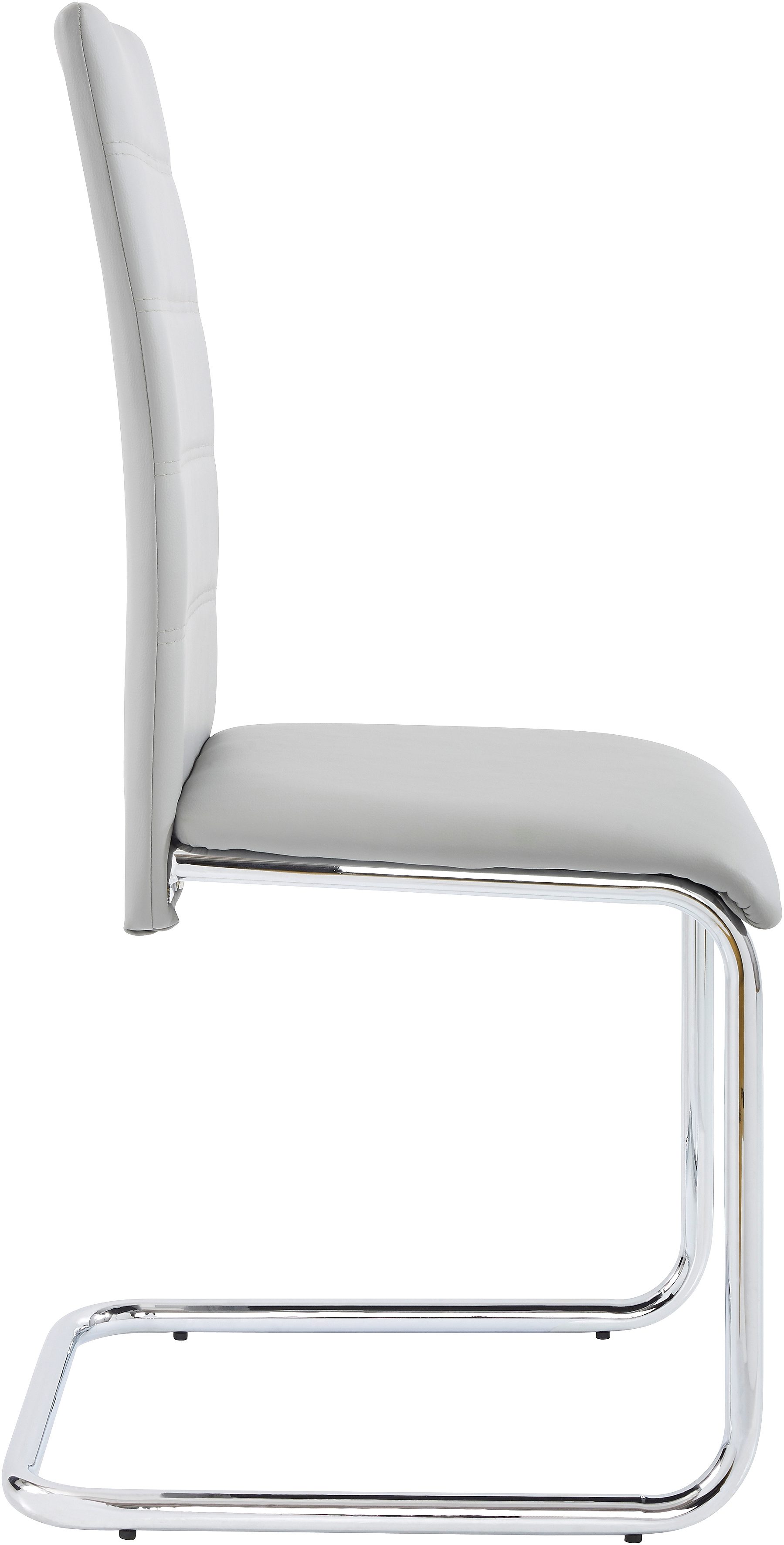 INOSIGN Vrijdragende stoel Adora (2 of set van 4) bekleding in imitatieleer, verchroomd metalen frame (set)