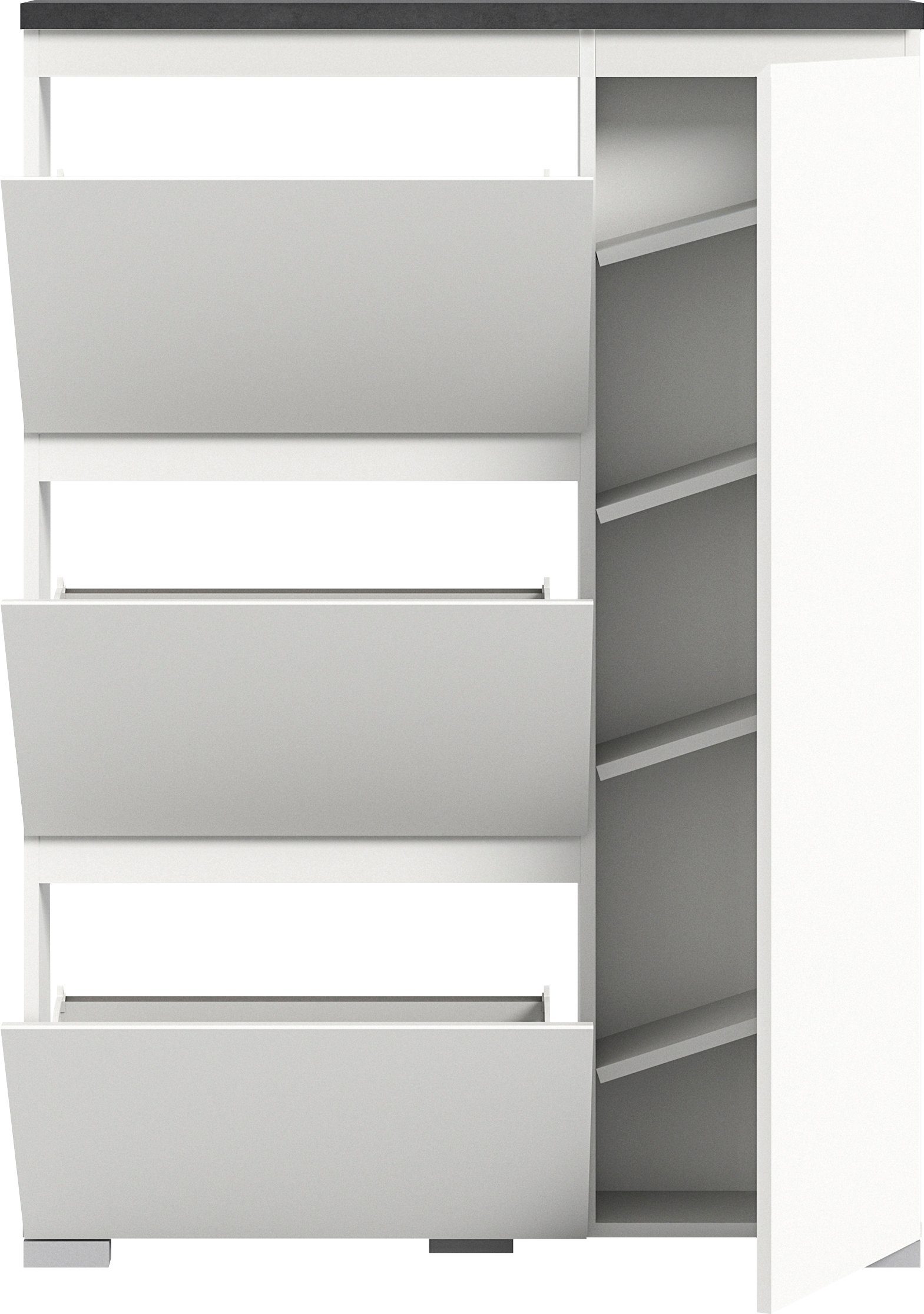 INOSIGN Schoenenkast Skoskap, Diepte 18 cm, 3 Deurtjes, 1 Deur, plaats voor ca. 12 paar schoenen