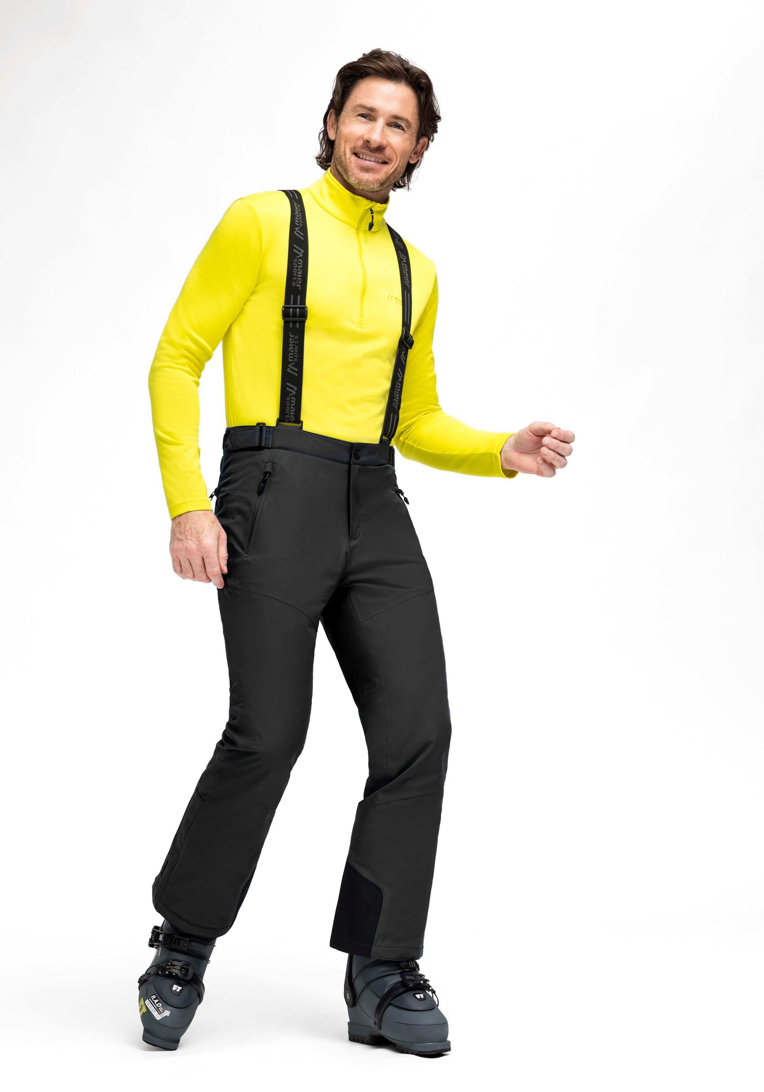 Maier Sports Skibroek Anton 2 Heren sneeuwbroek met bretels, wind/waterdicht, regular fit