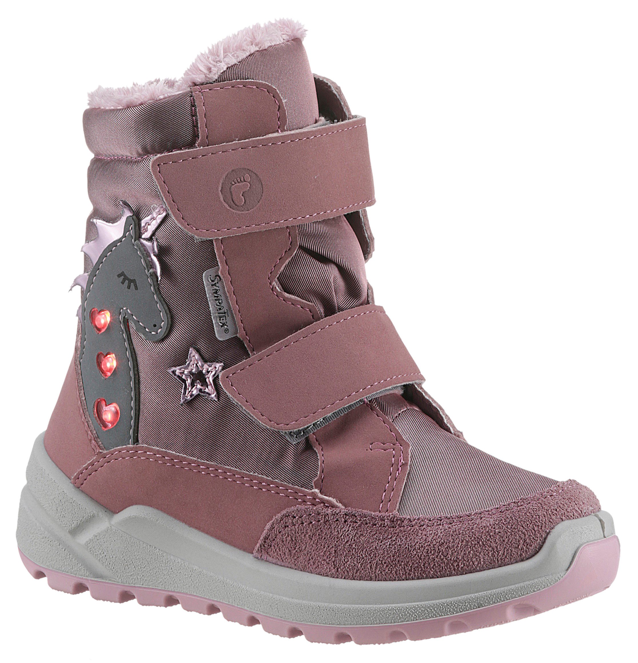 Ricosta Snowboots Annika WMS: normaal winterlaarzen klittenbandschoenen kleuterschoen met knipperfunctie