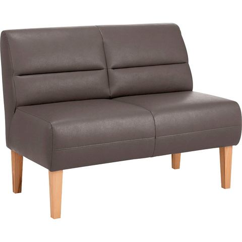 woonkamer driepersoons bankstel grijs Luxe imitatieleer HOME AFFAIRE eetbank Maxwell