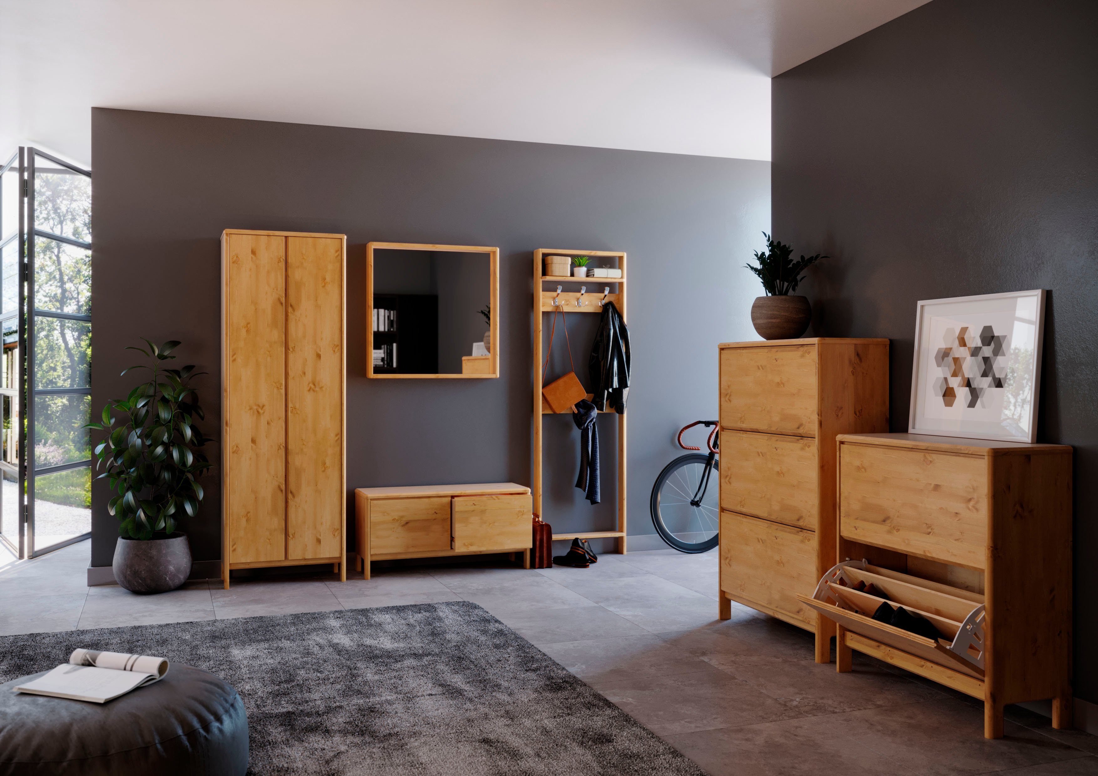 Home affaire Kast Luven gecertificeerd massief hout, met 2 lades