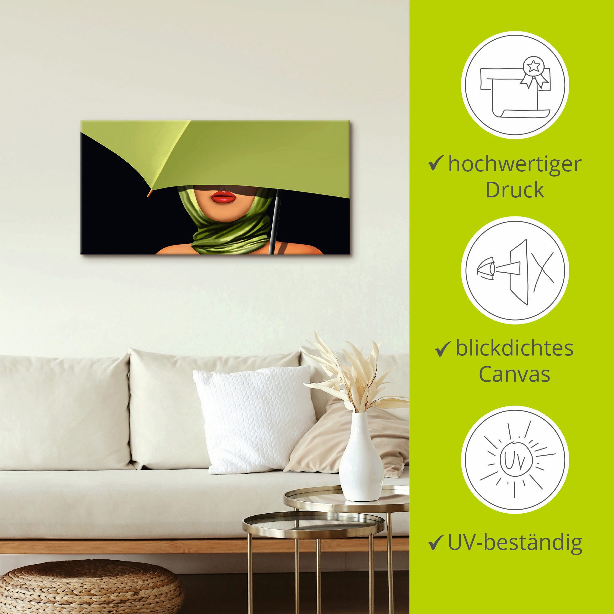 Artland Artprint Rode lippen als artprint op linnen, poster, muursticker in verschillende maten